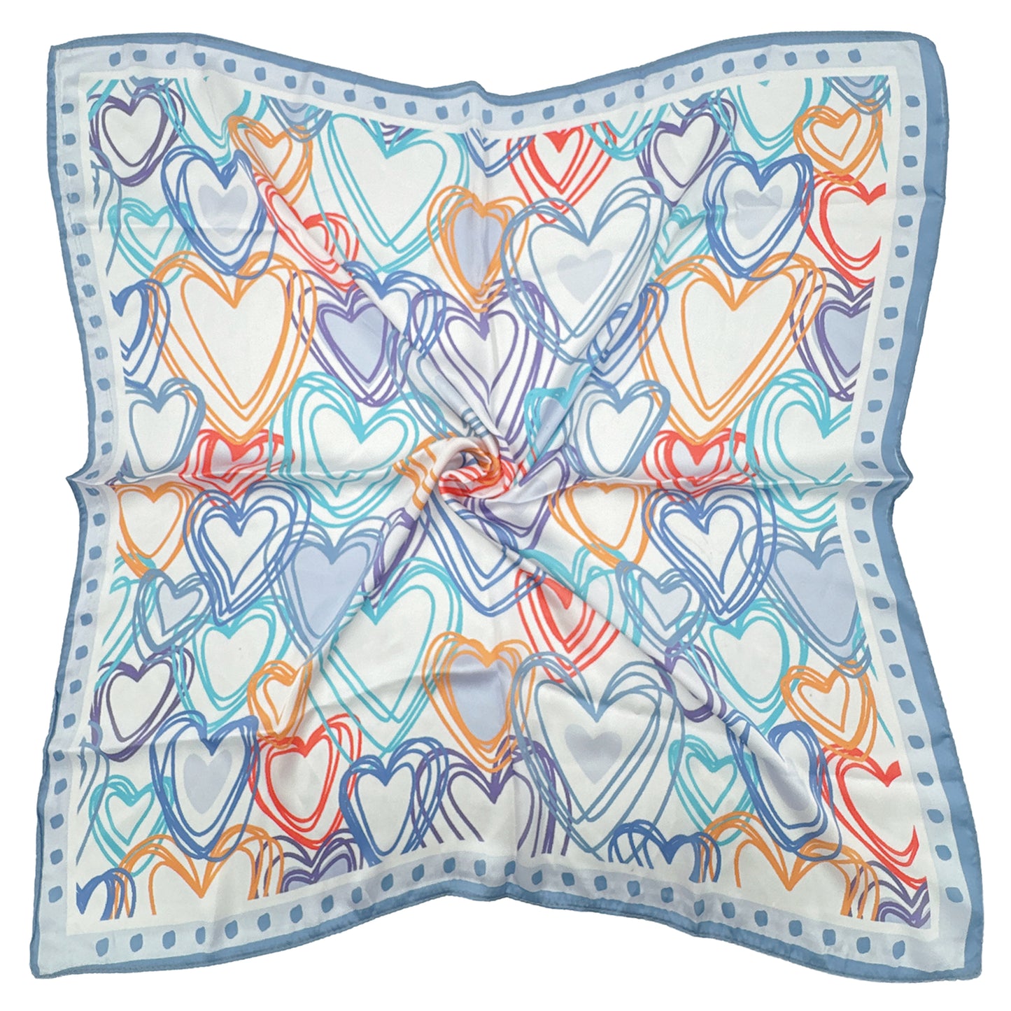 Heart Print Square Scarf