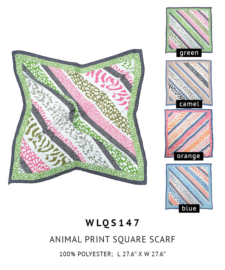 Animal Print Square Scarf