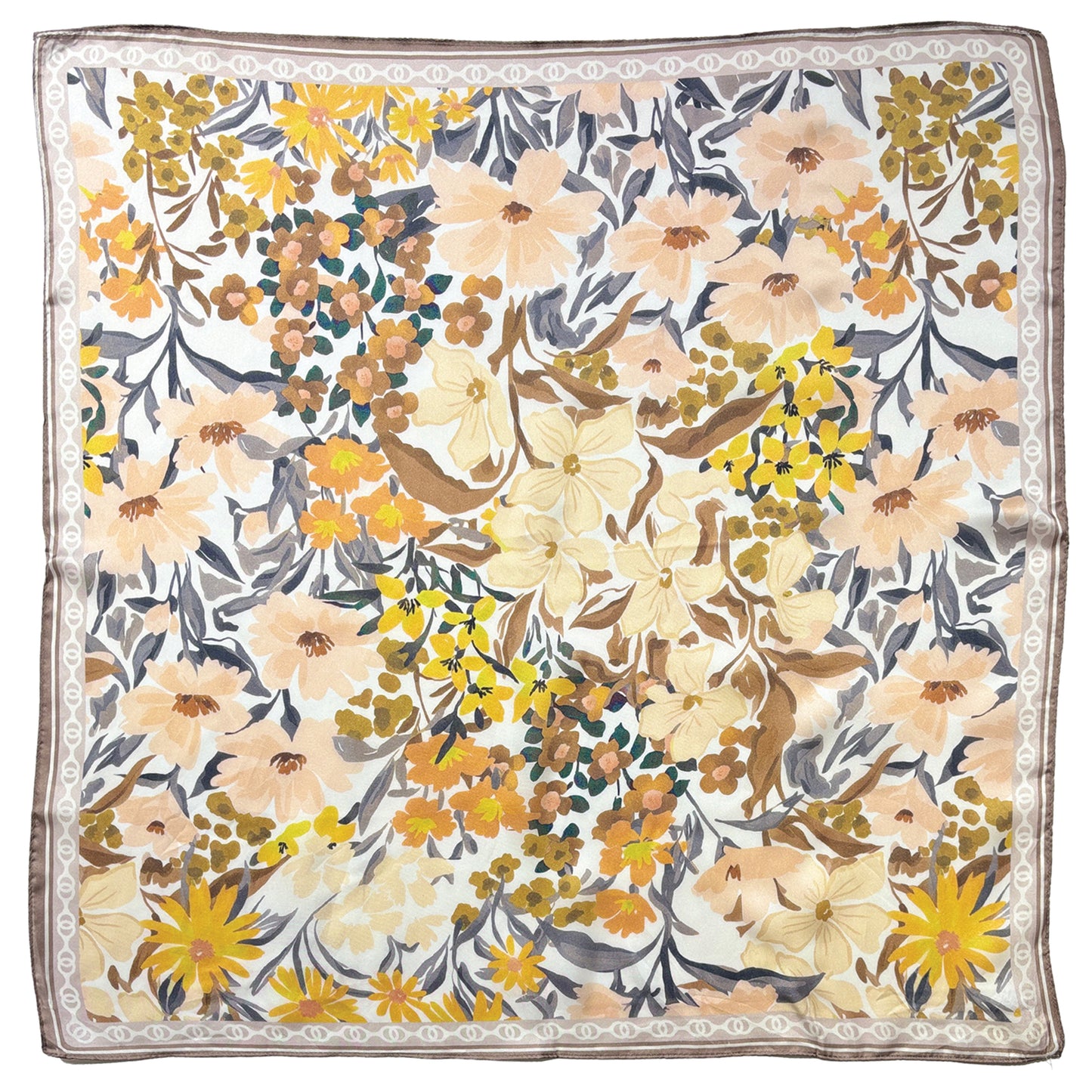 Floral Print Square Scarf