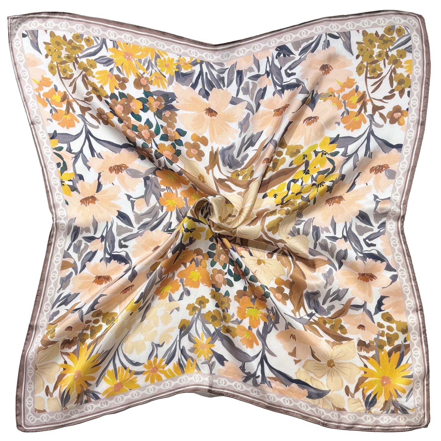 Floral Print Square Scarf