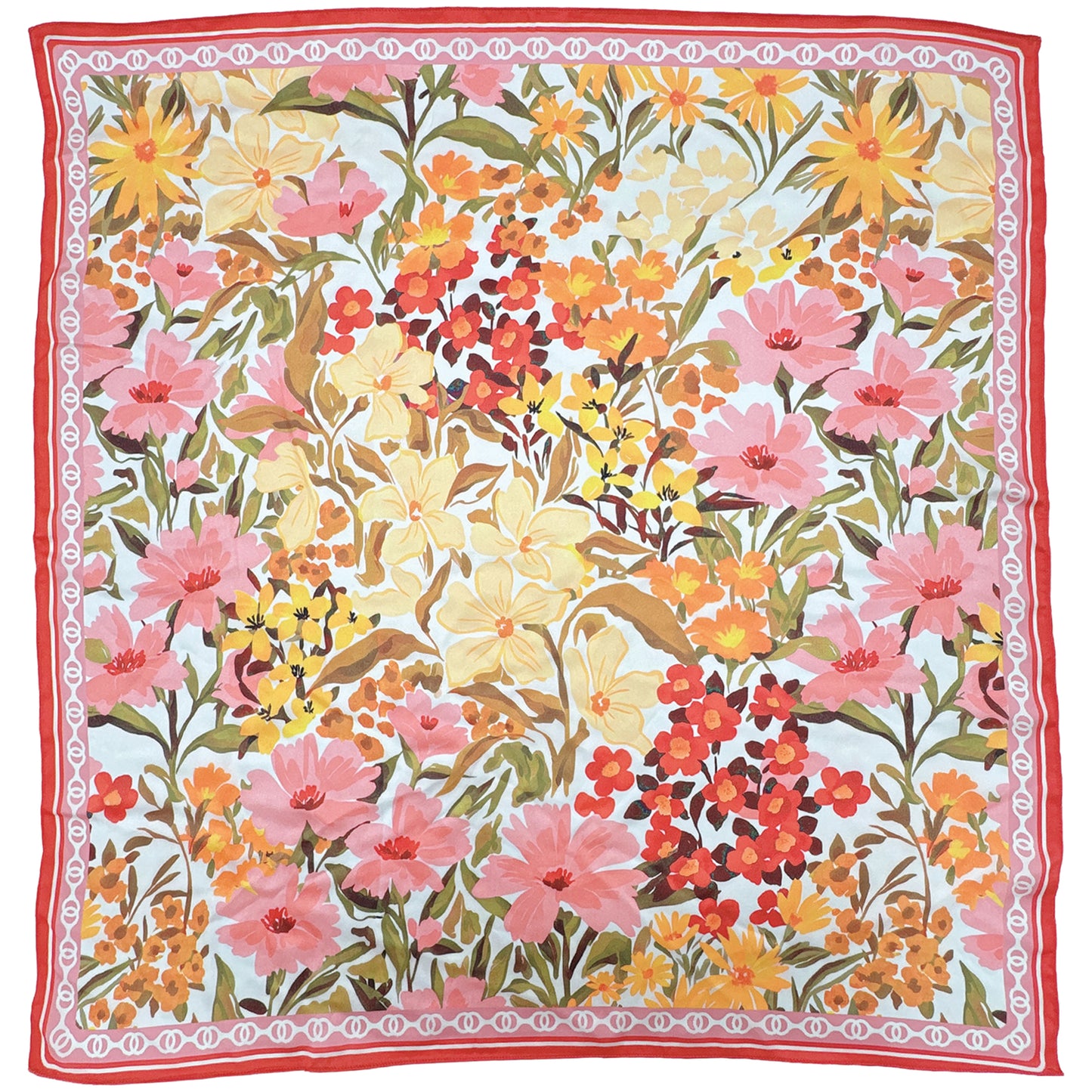 Floral Print Square Scarf