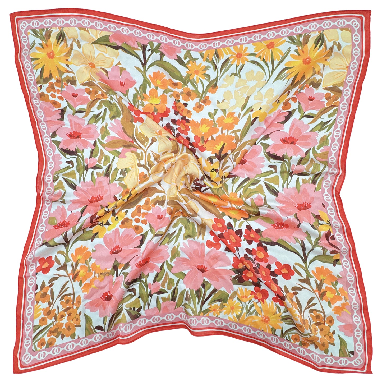 Floral Print Square Scarf