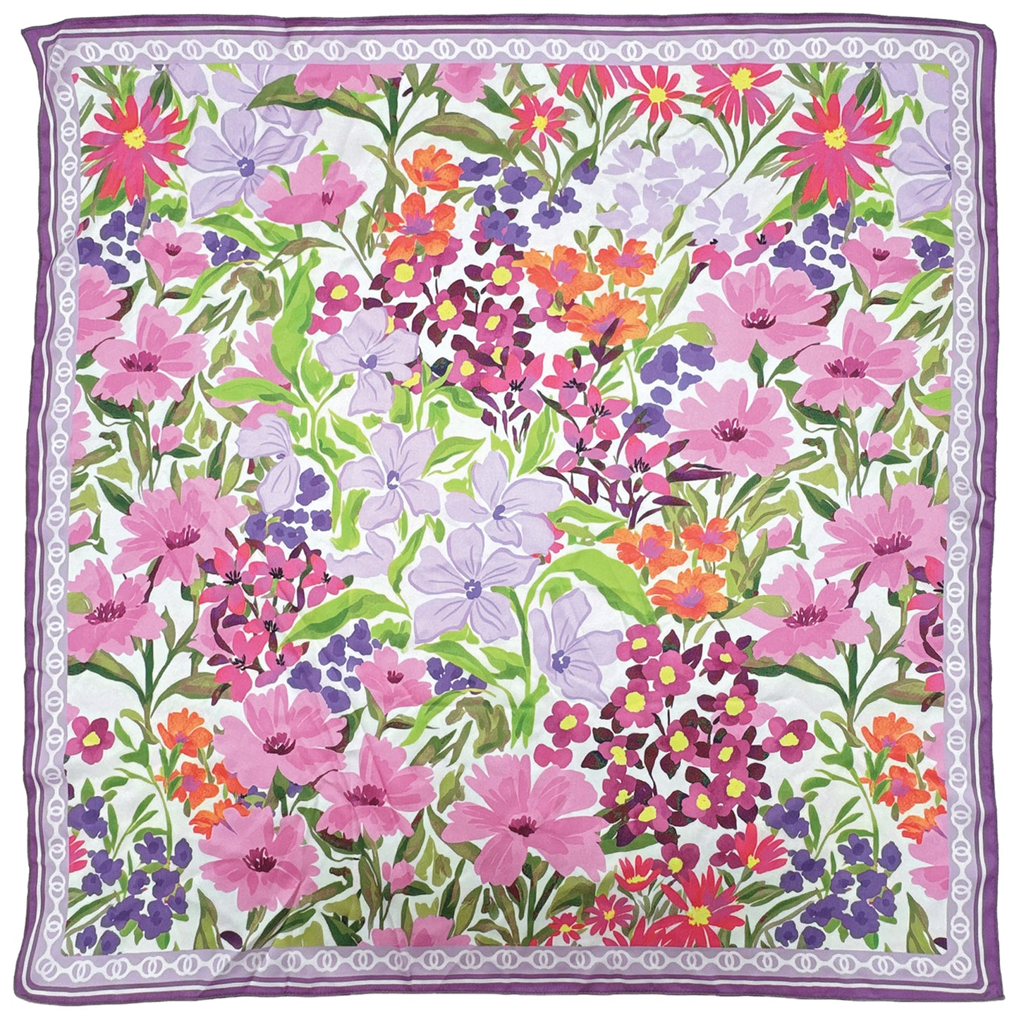 Floral Print Square Scarf