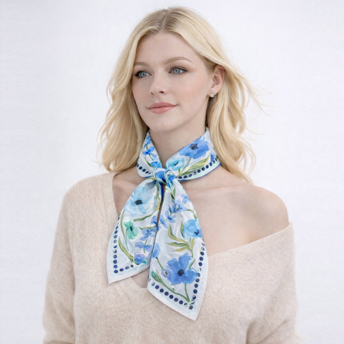 Water Color Print Square Scarf