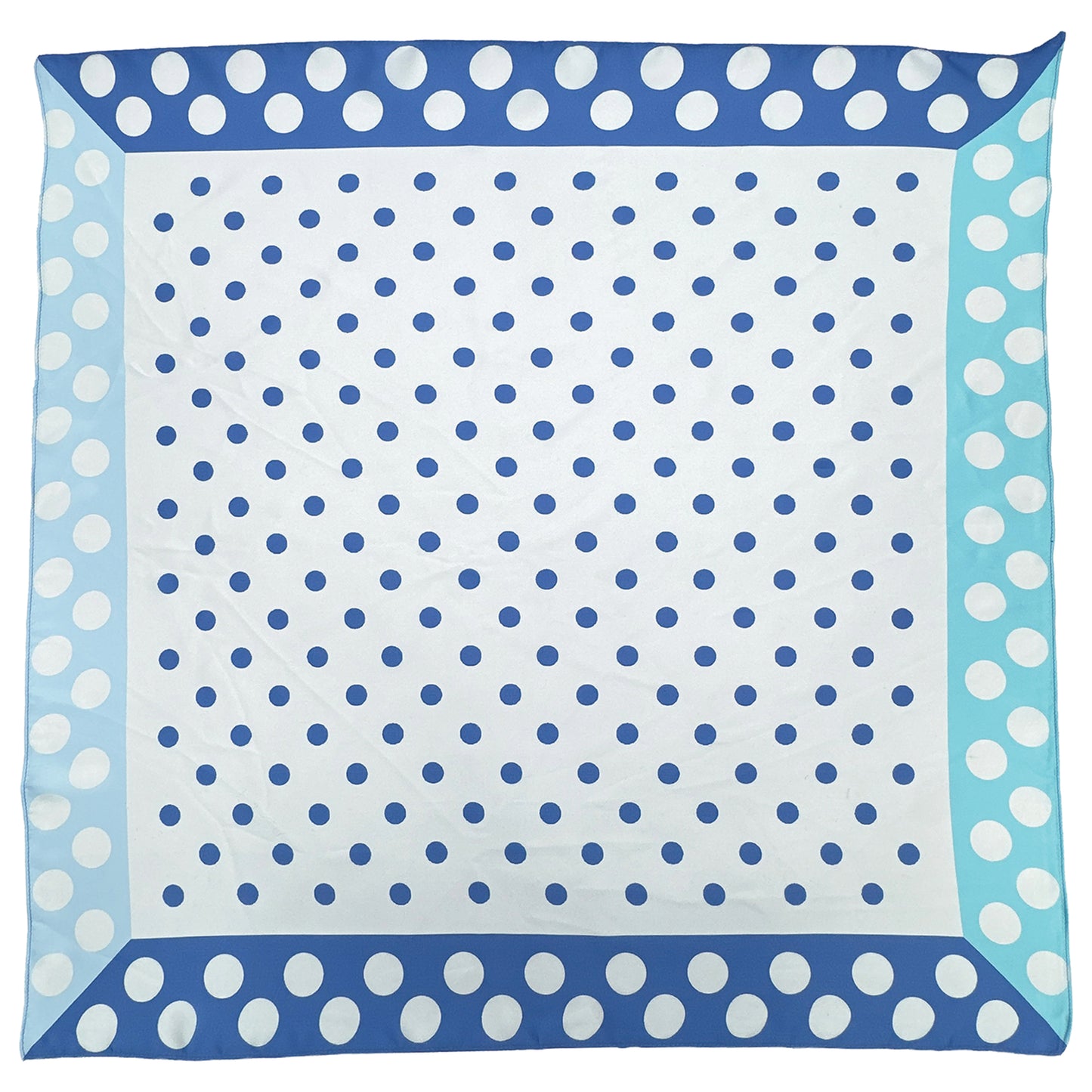 Polka Dot Border Print Square Scarf
