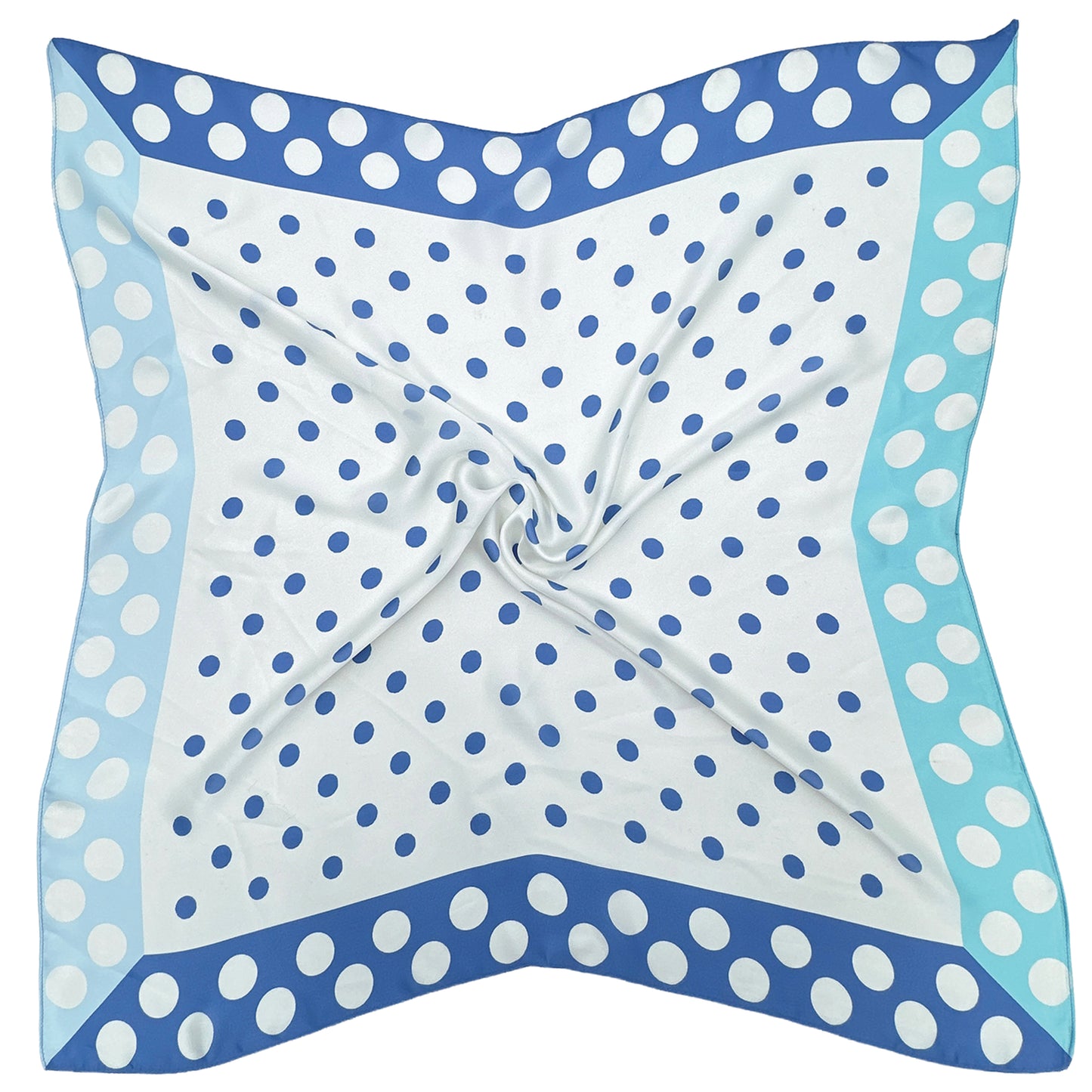 Polka Dot Border Print Square Scarf
