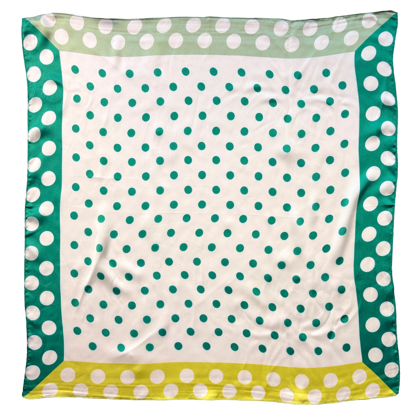 Polka Dot Border Print Square Scarf