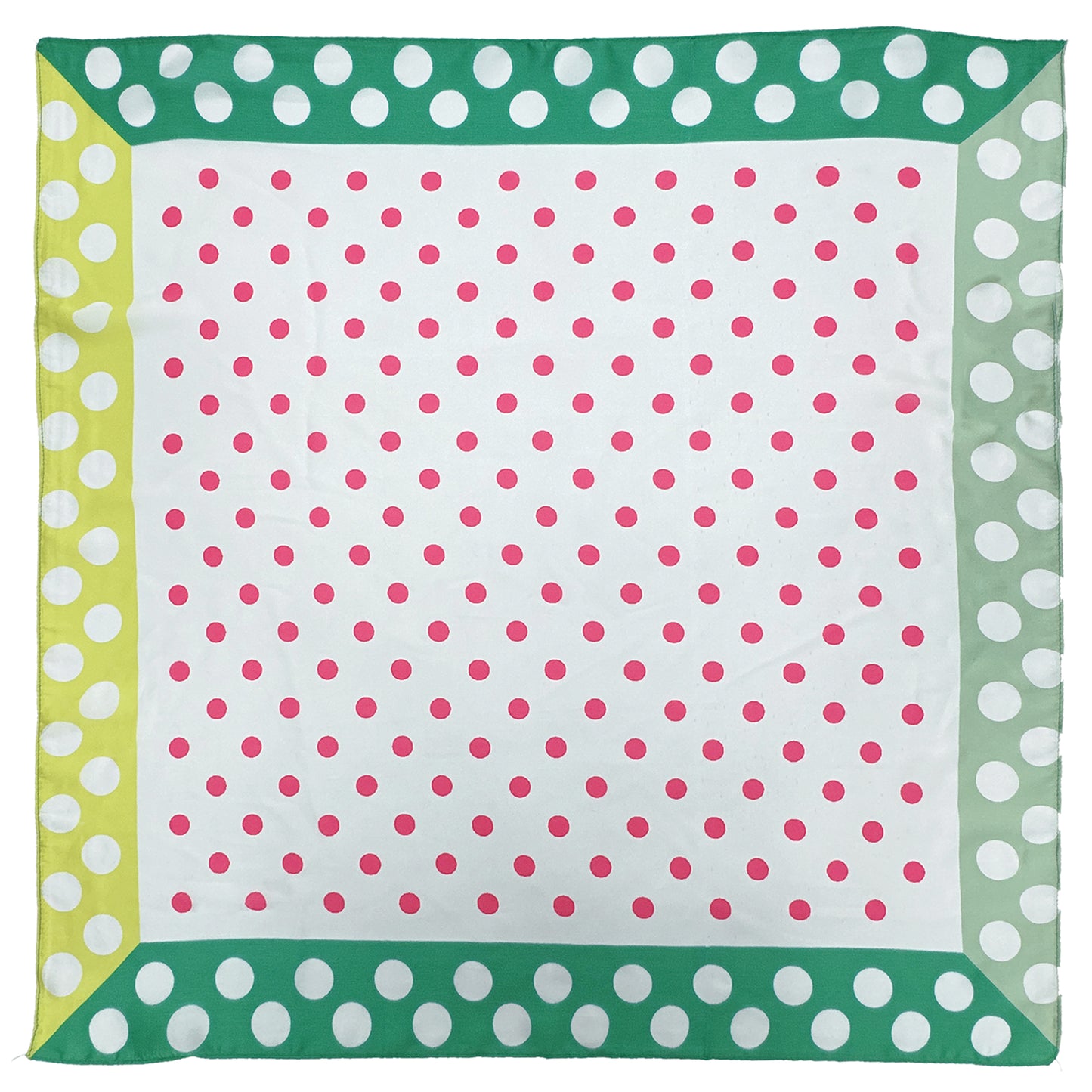 Polka Dot Border Print Square Scarf