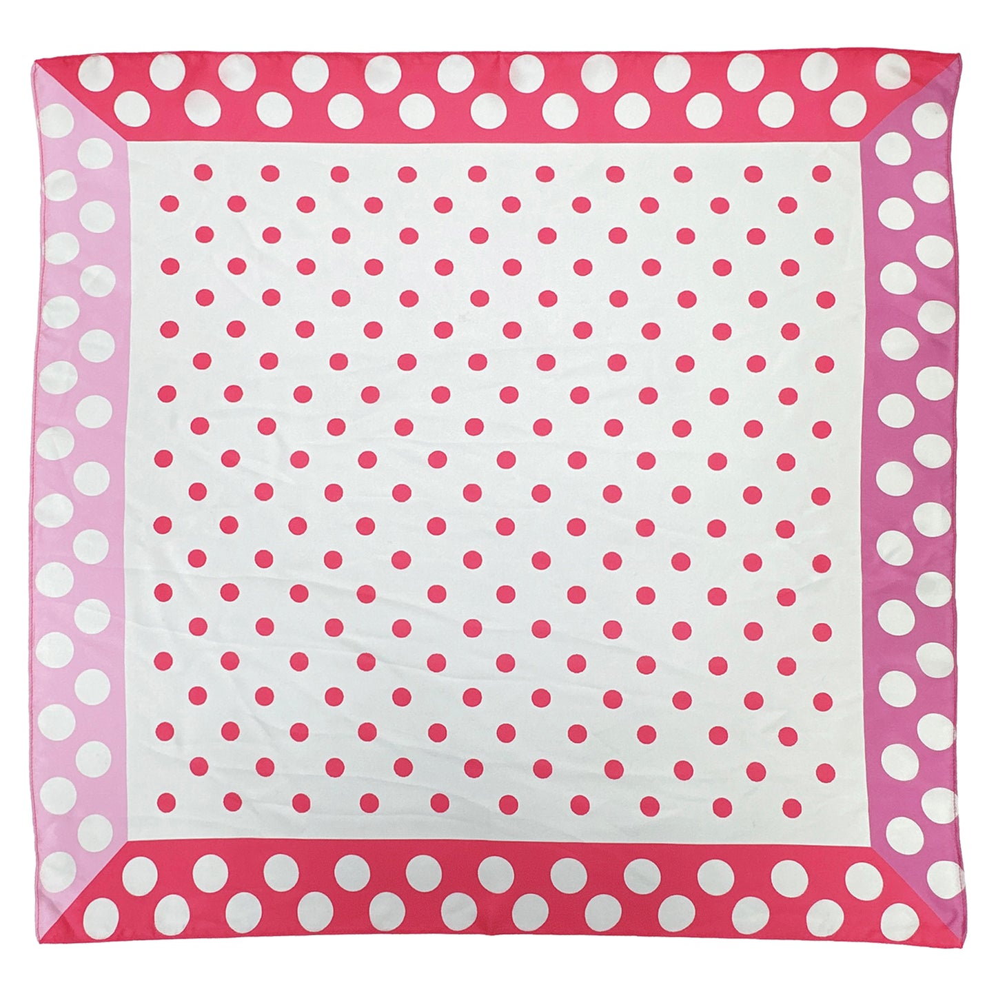 Polka Dot Border Print Square Scarf