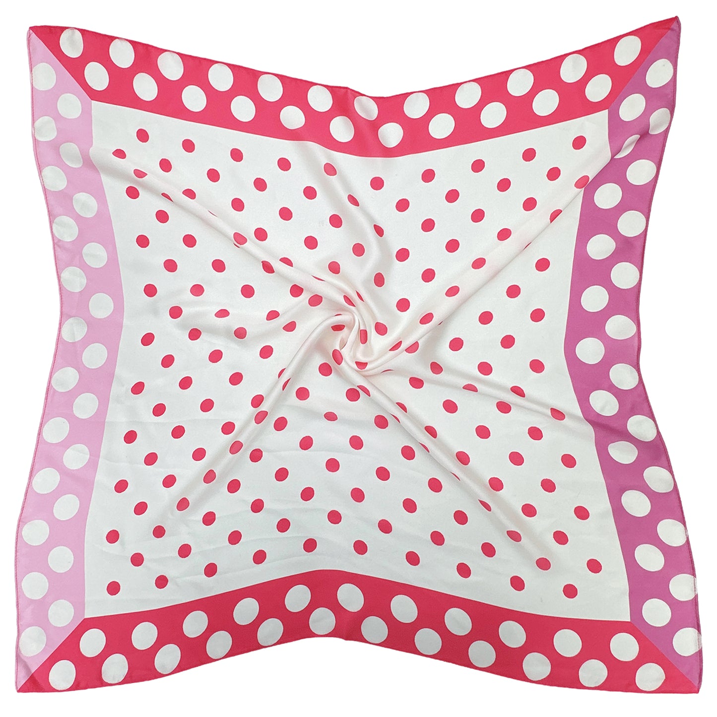 Polka Dot Border Print Square Scarf