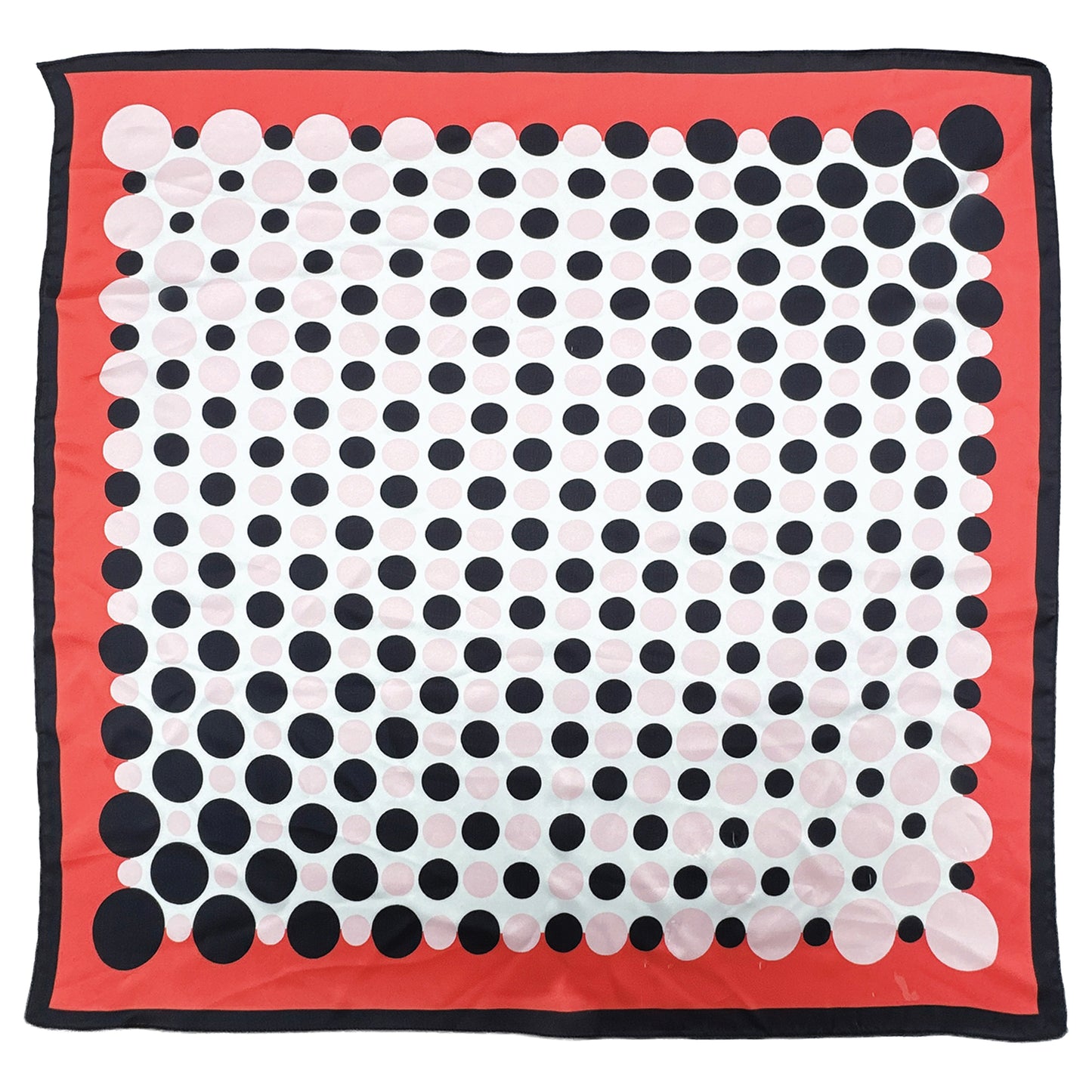 Polka Dot Border Print Square Scarf