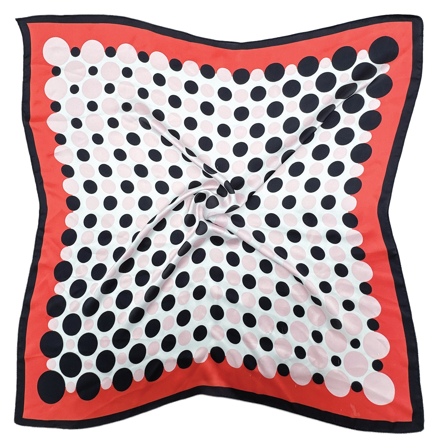 Polka Dot Border Print Square Scarf