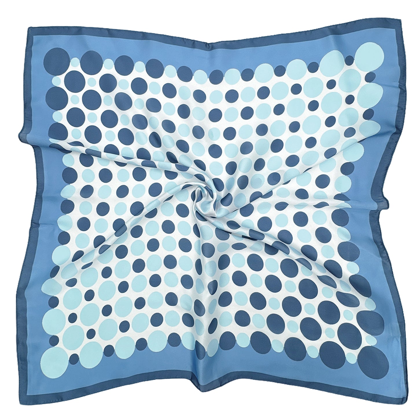 Polka Dot Border Print Square Scarf