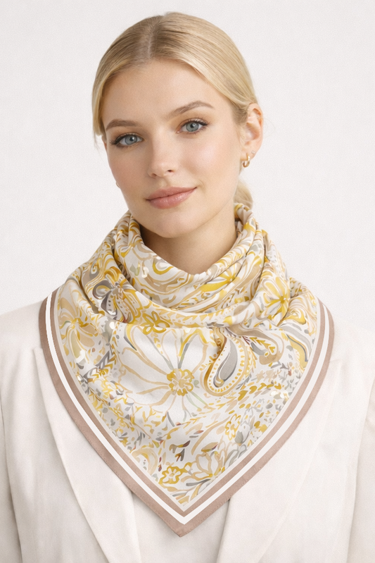 Paisley Print Square Scarf