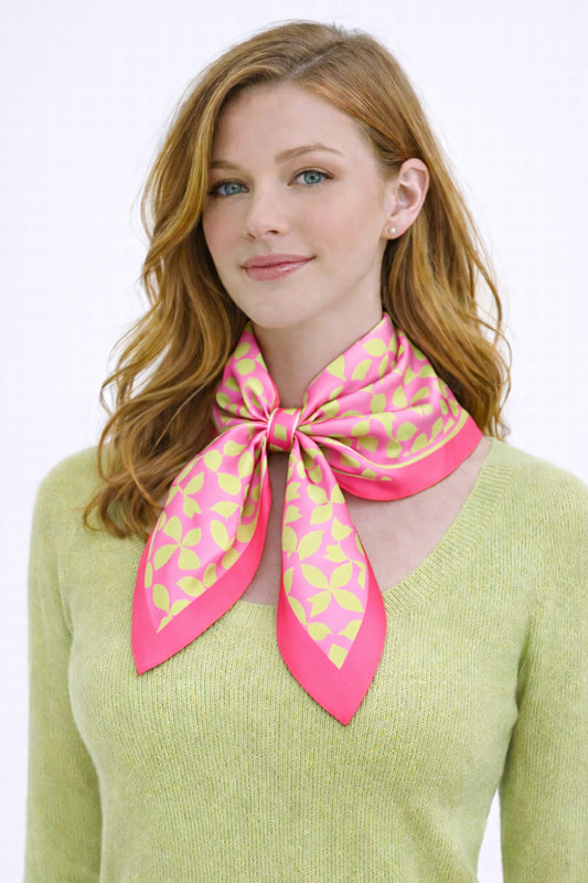 Geometric Print Square Scarf