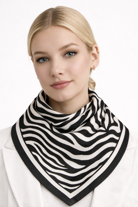 Zebra Print Square Scarf