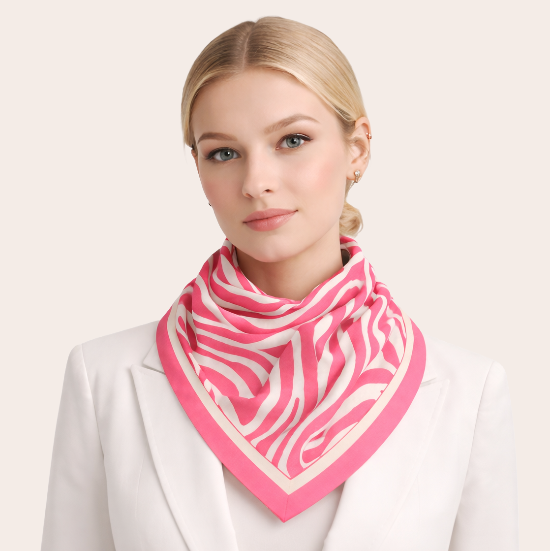 Zebra Print Square Scarf