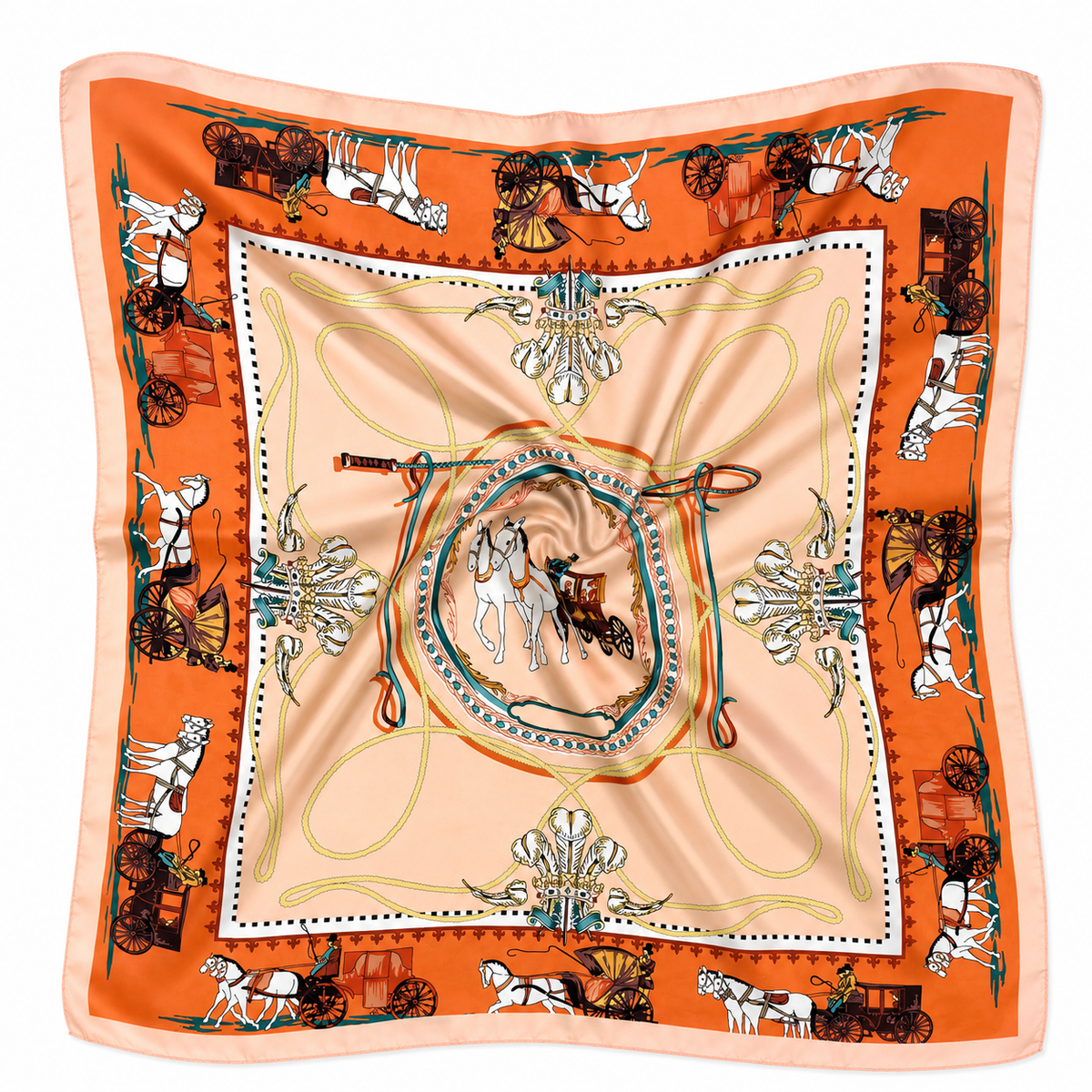 Wagon Print Square Scarf