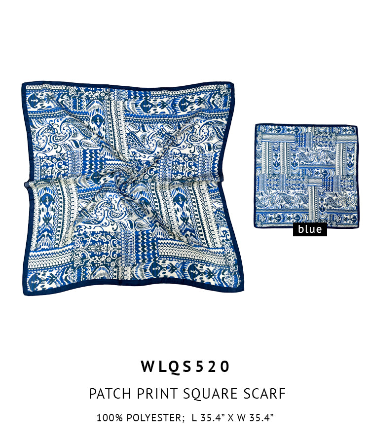 Patch Print Square Scarf