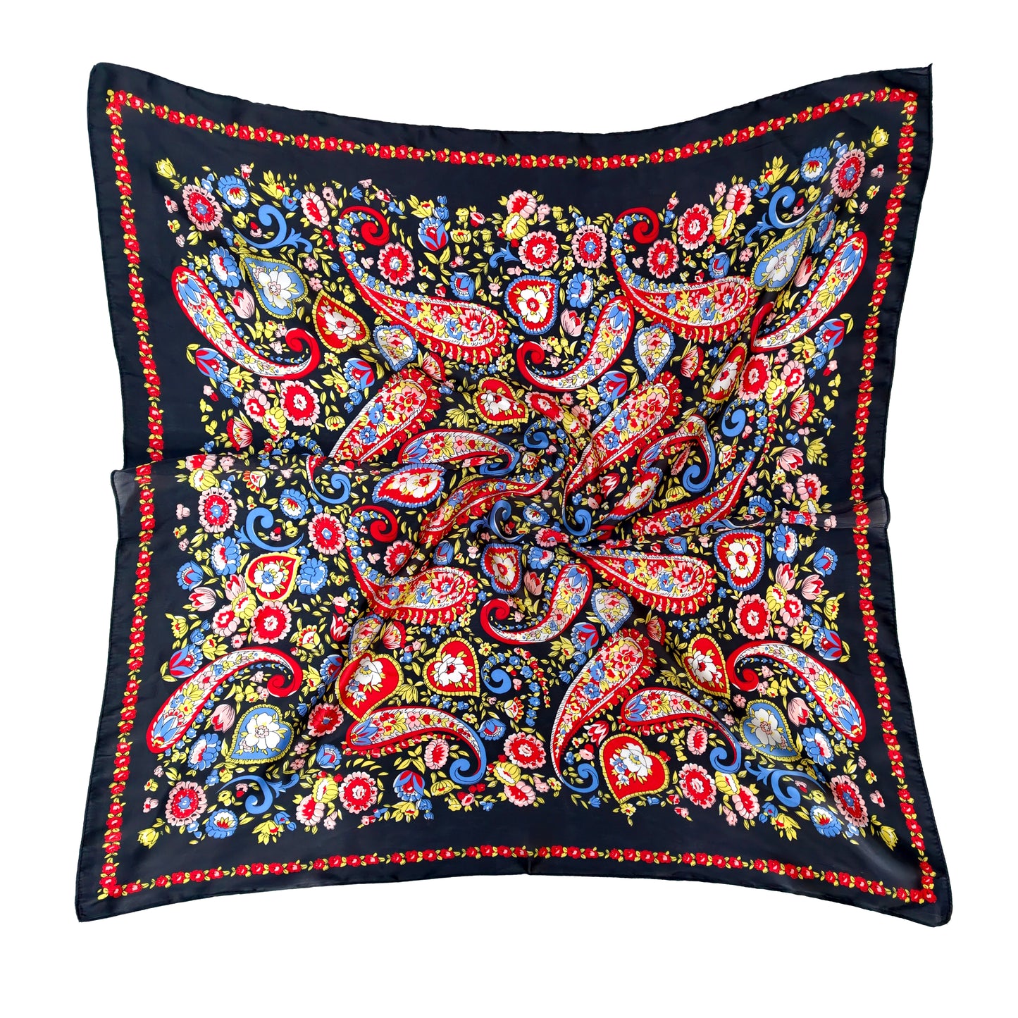 Paisley Print Square Scarf