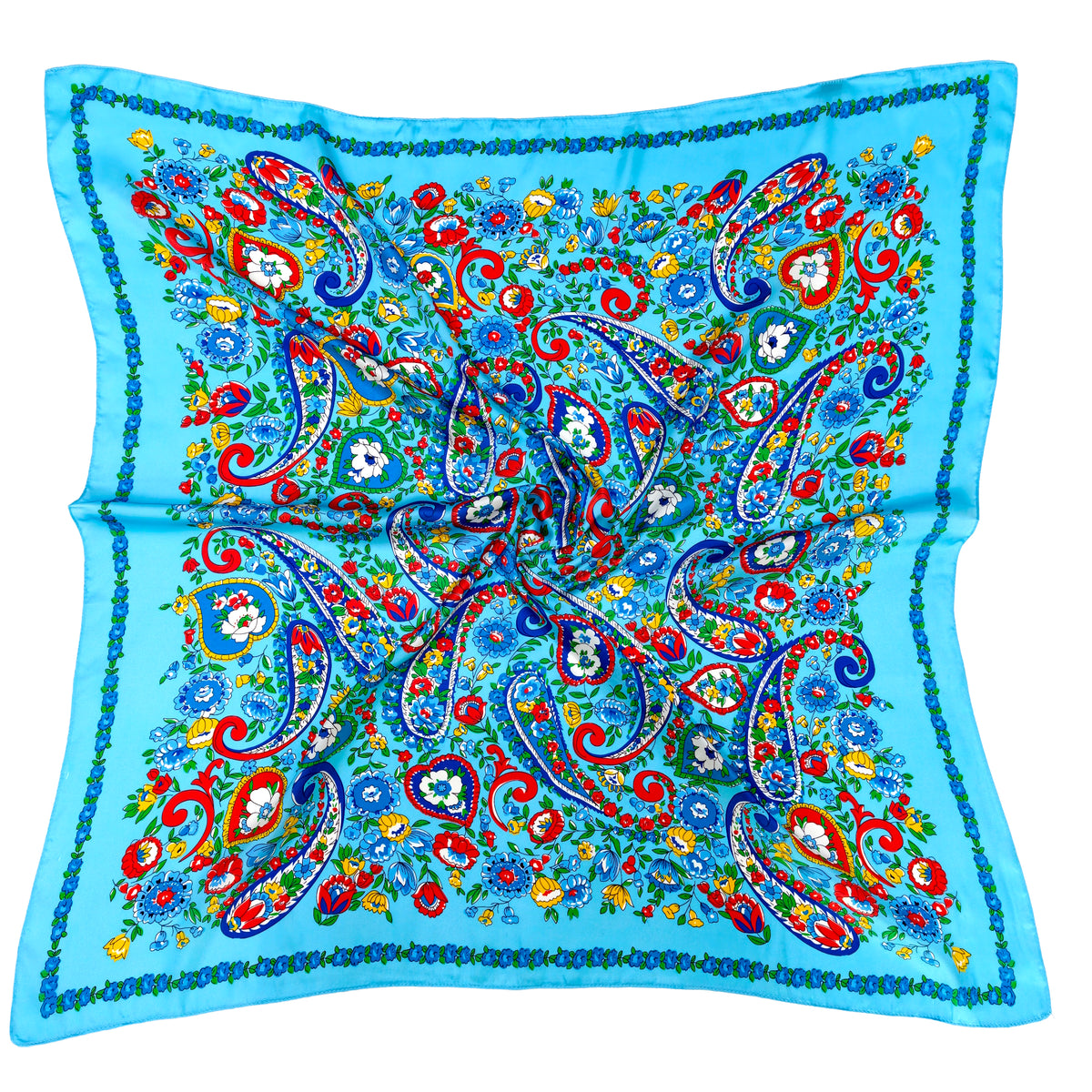 Paisley Print Square Scarf