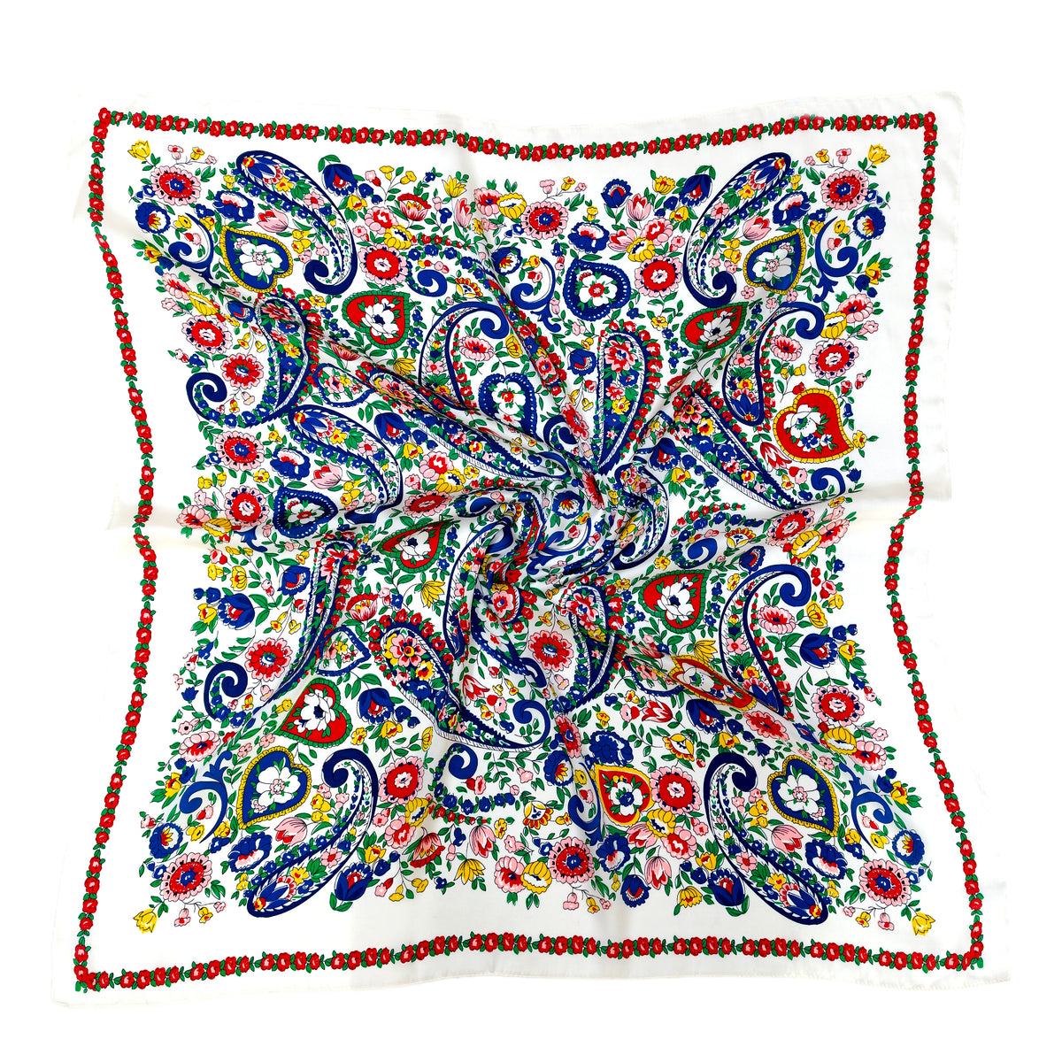 Paisley Print Square Scarf