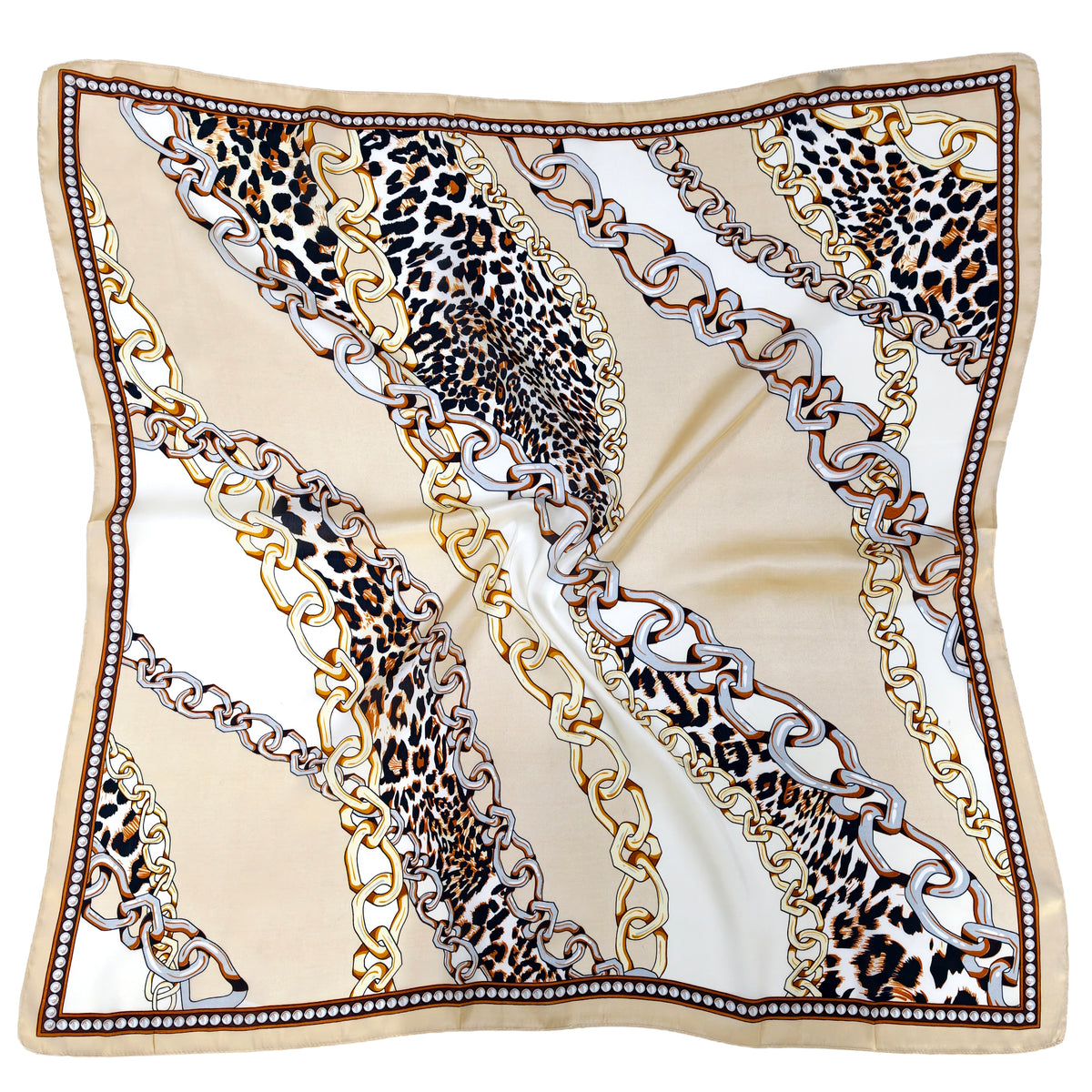 Chain Print Square Scarf