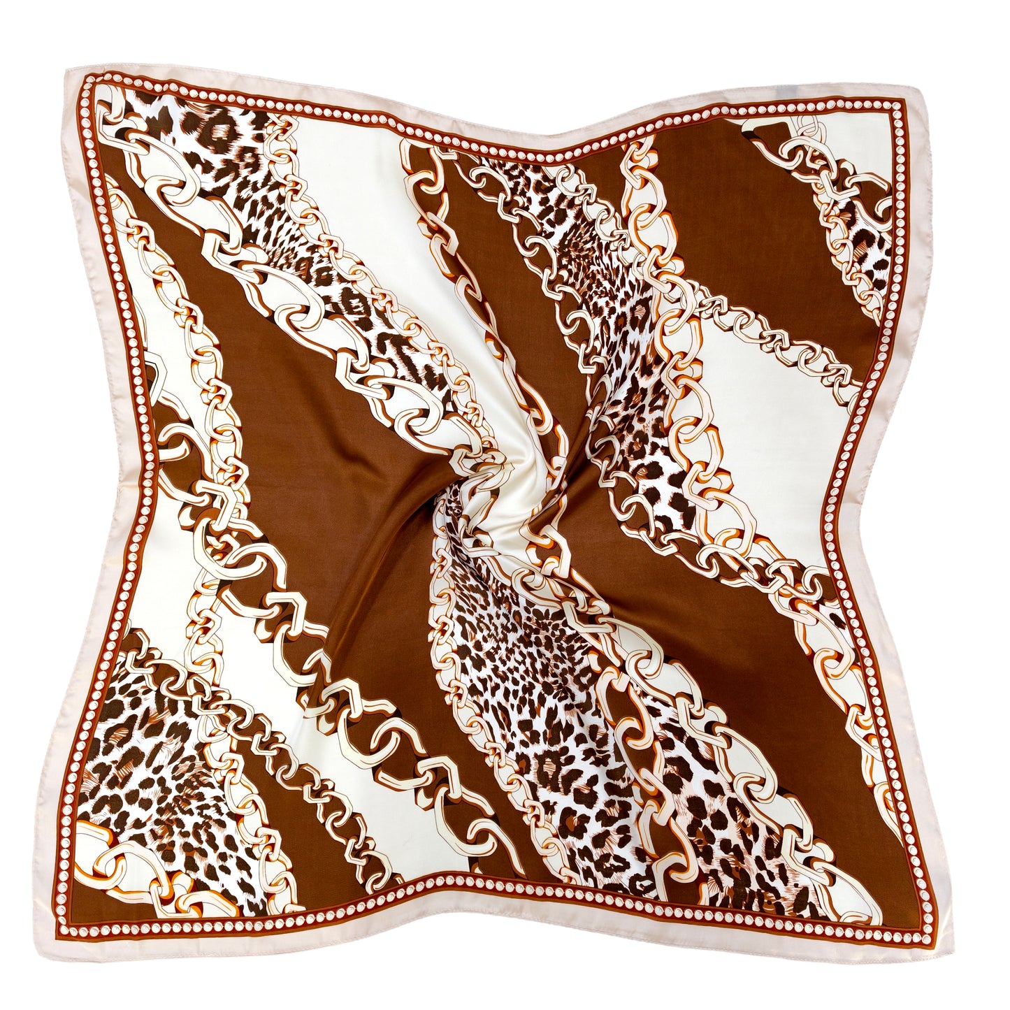 Chain Print Square Scarf
