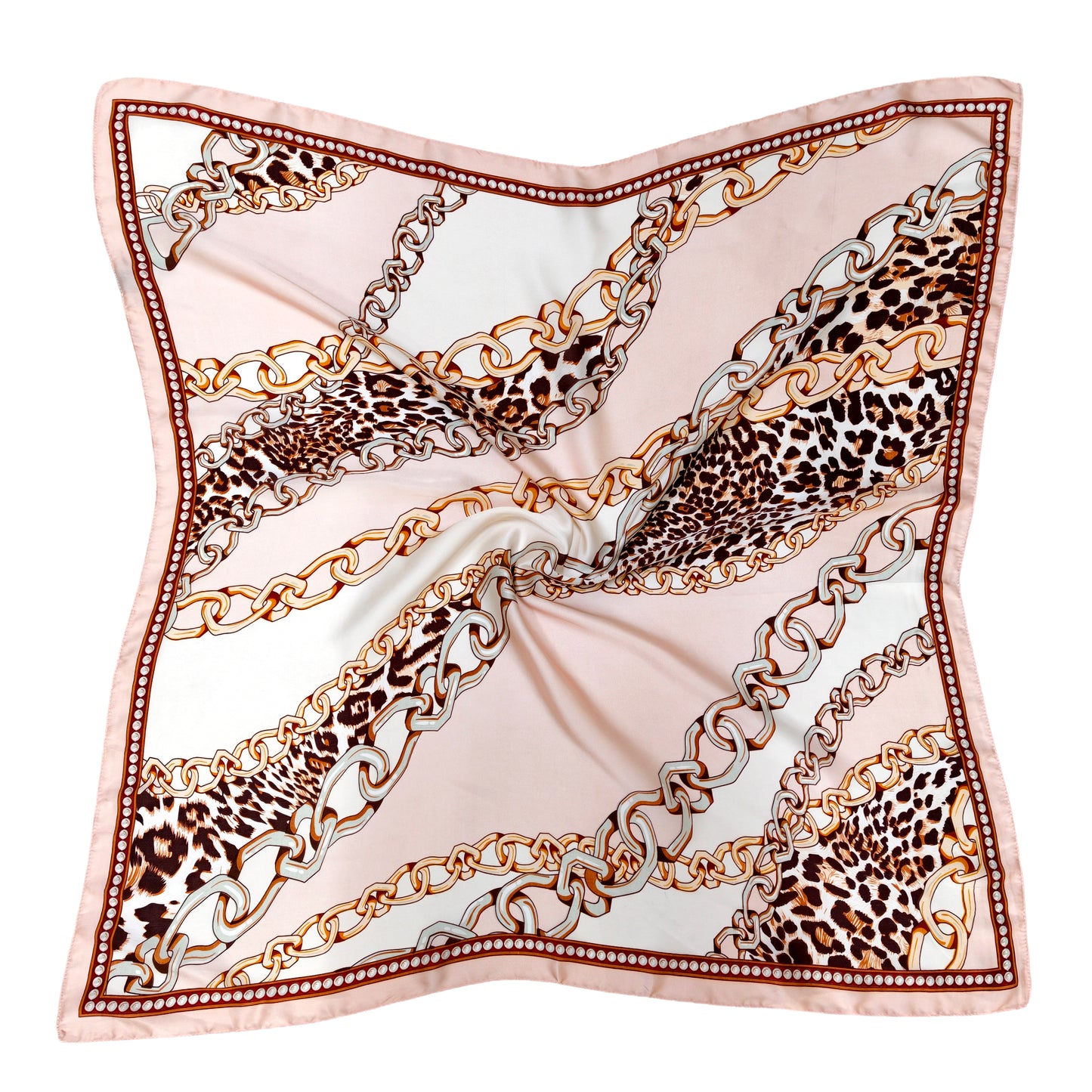 Chain Print Square Scarf