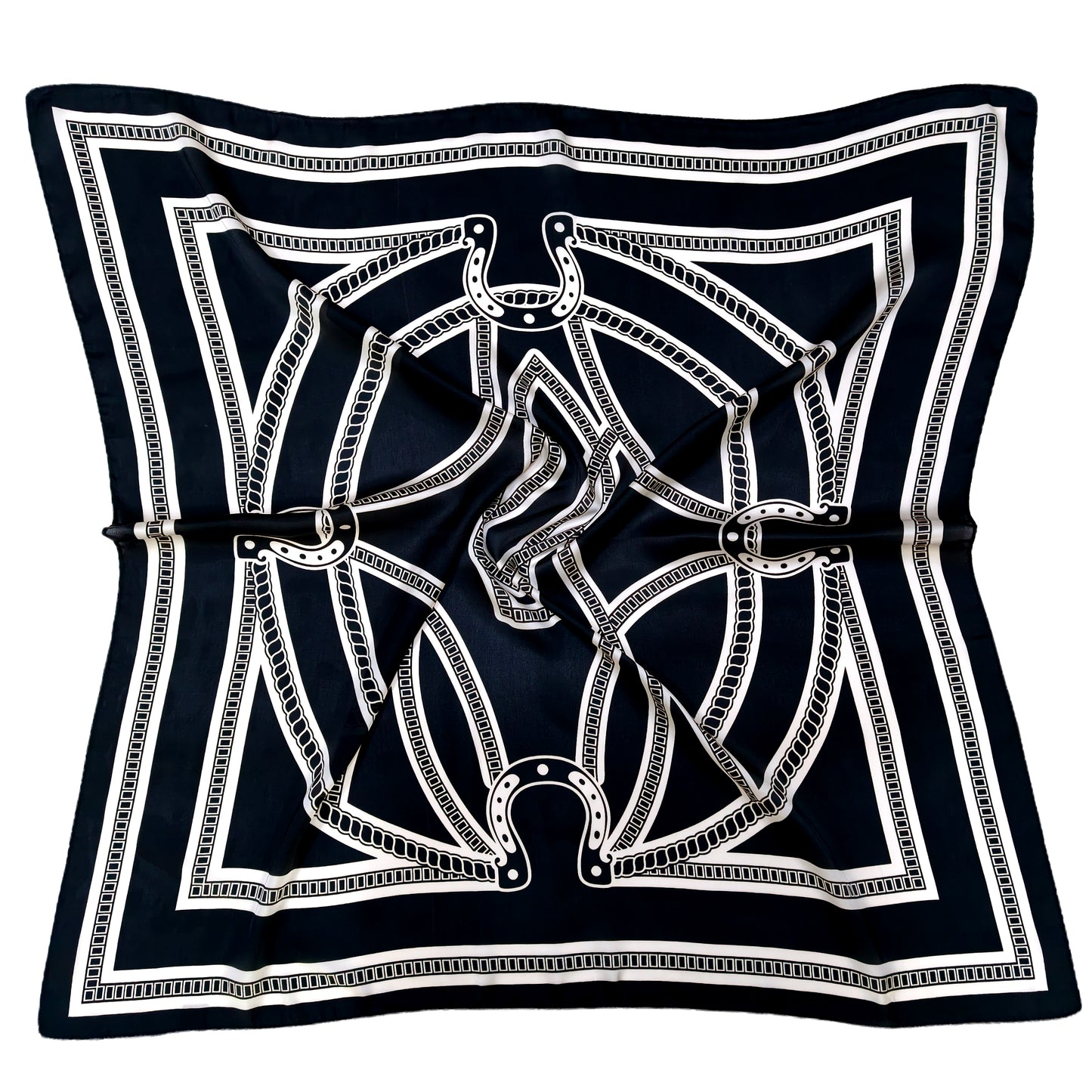 Horseshoe Print Square Scarf