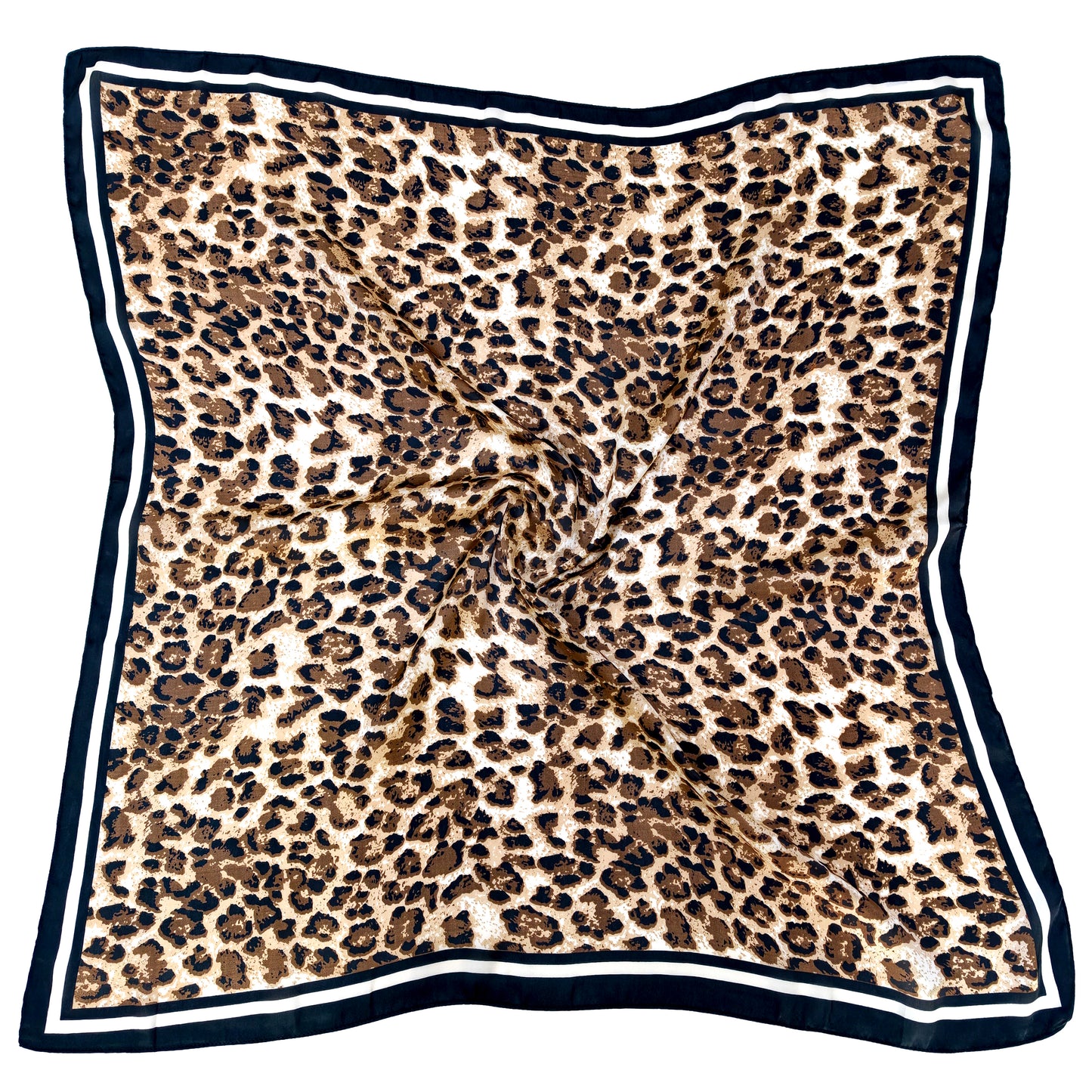 Leopard Print Square Scarf