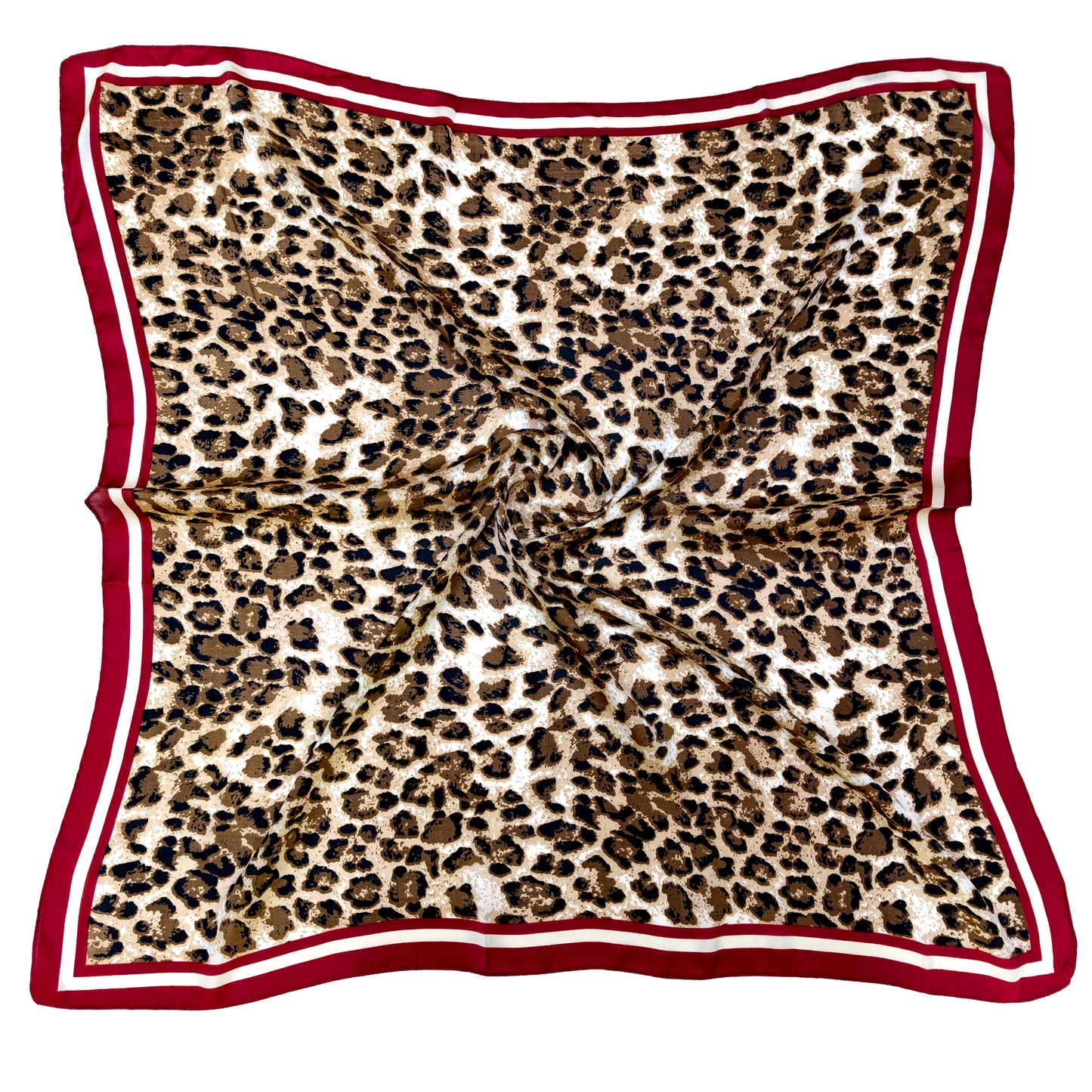 Leopard Print Square Scarf