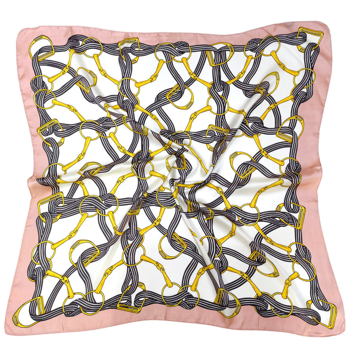 Horseshoe Motif Print Square Scarf