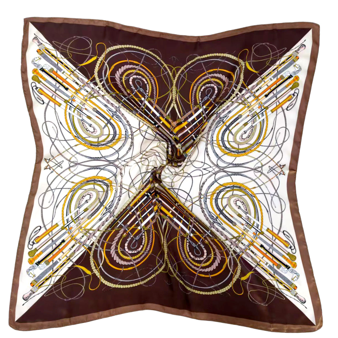 Riding Crop Print Square Scarf
