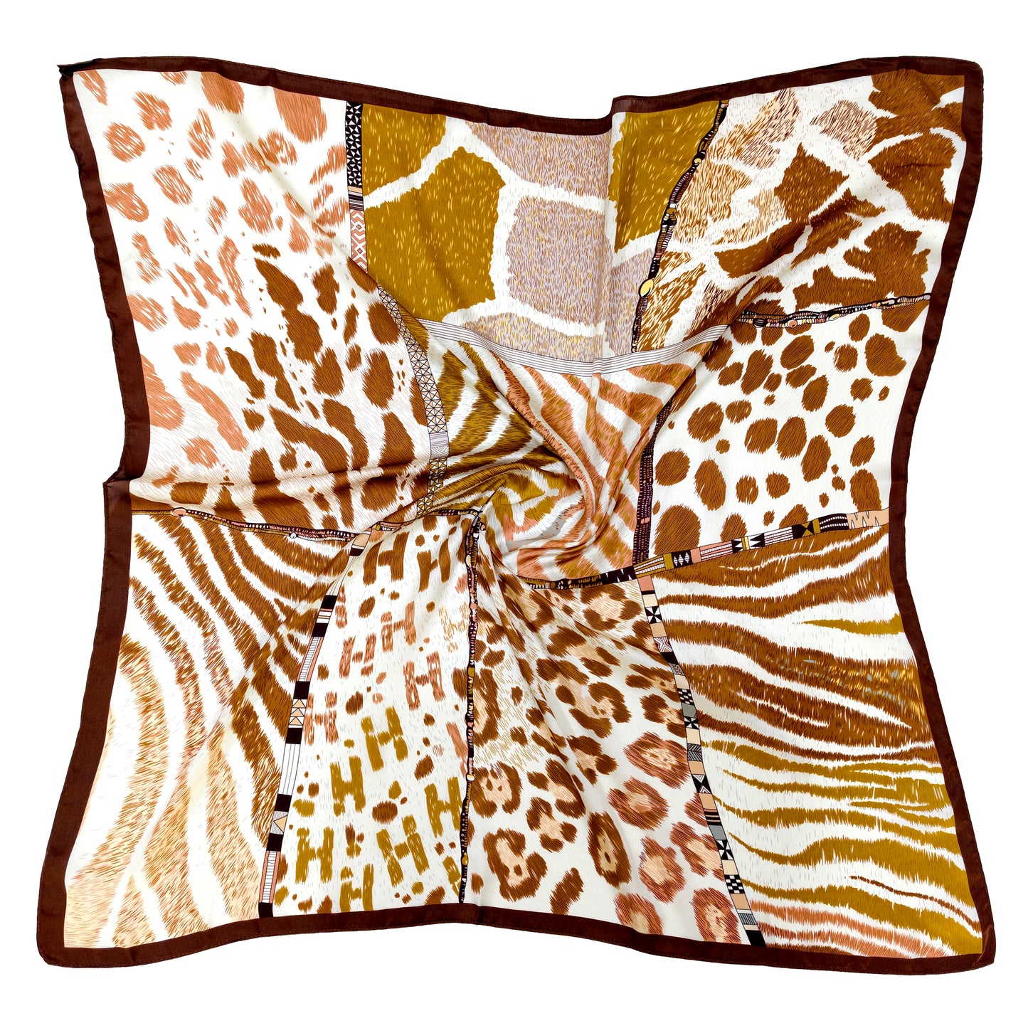 Animal Print Square Scarf