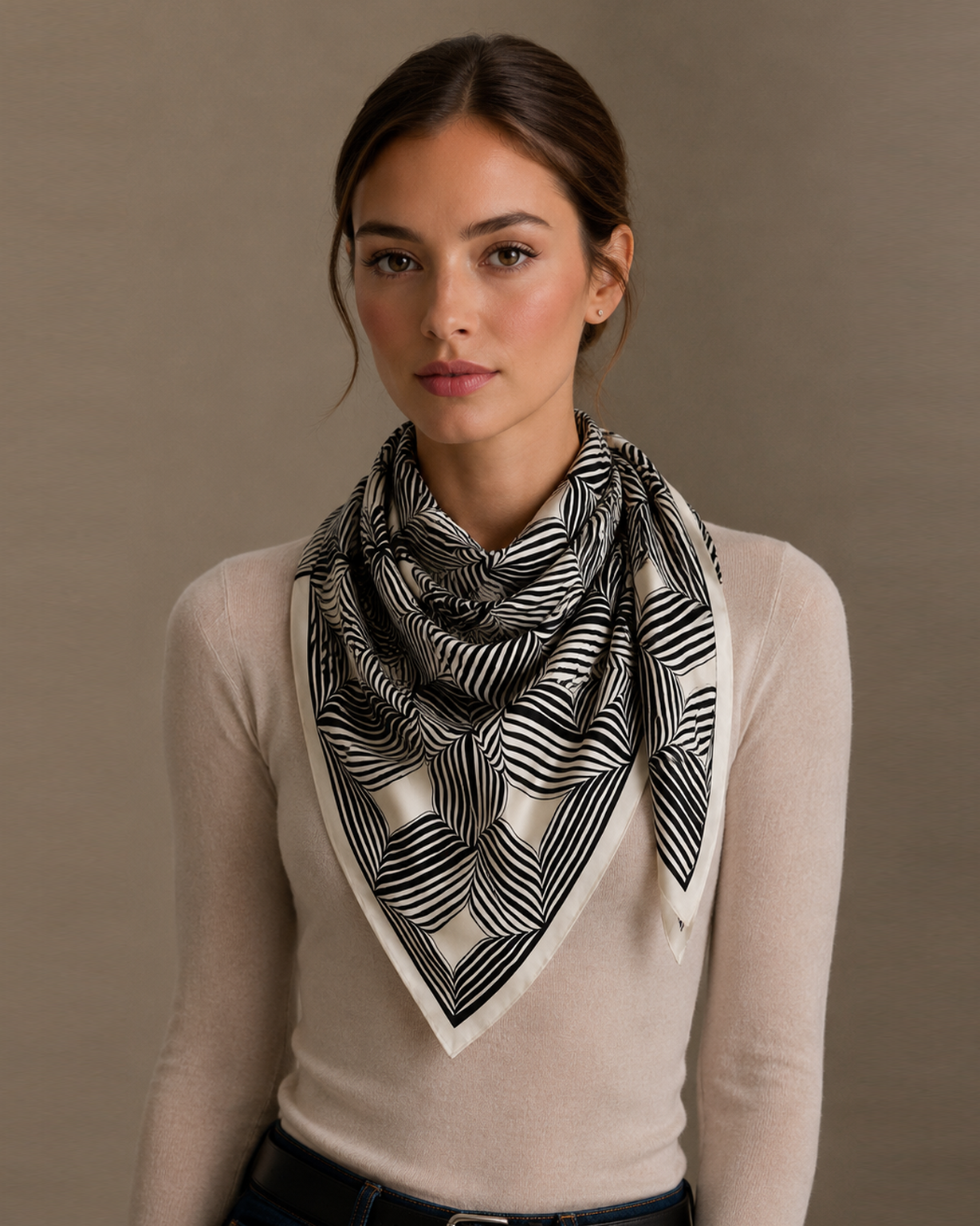 Maze Print Square Scarf