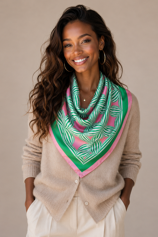 Maze Print Square Scarf