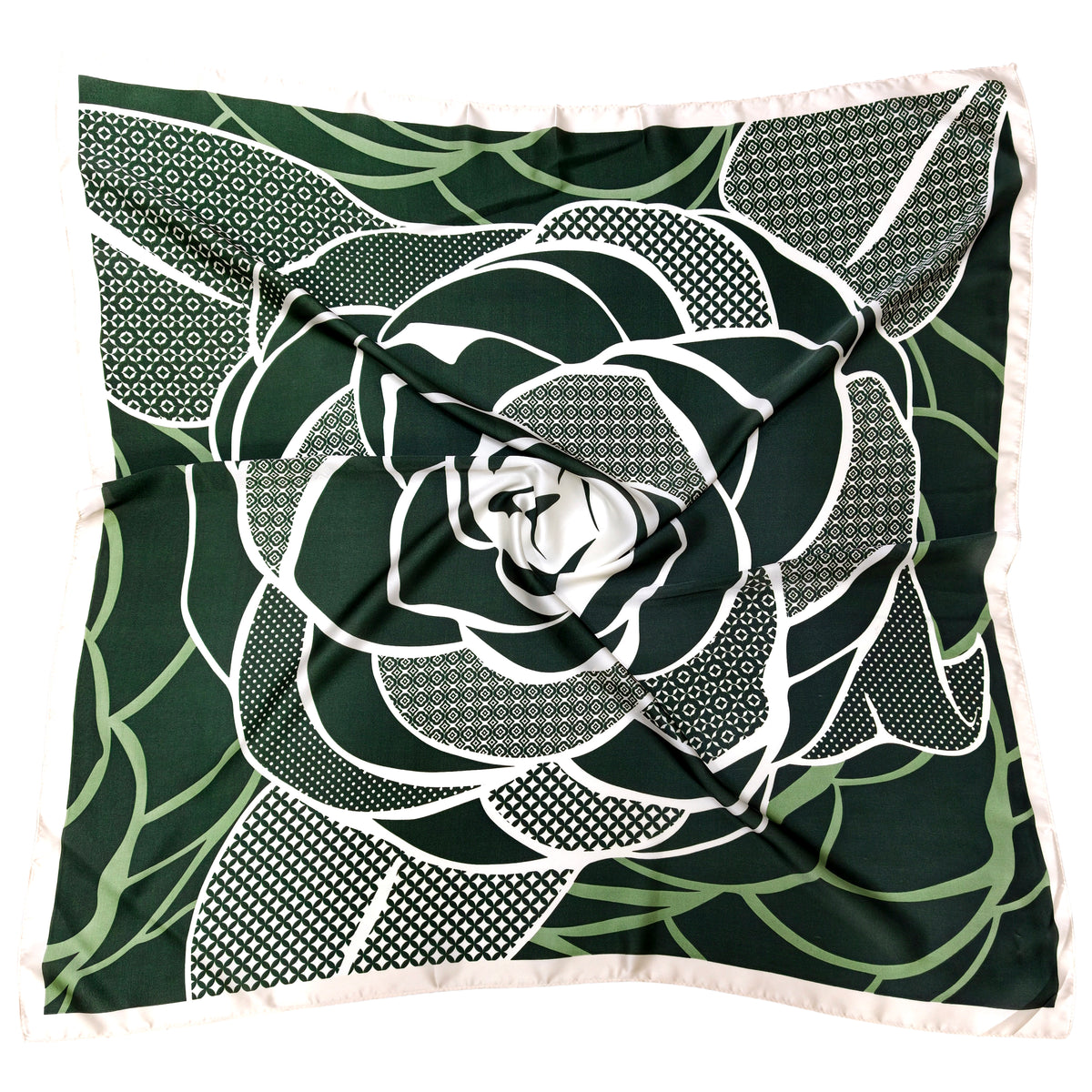 Giant Rose Print Square Scarf