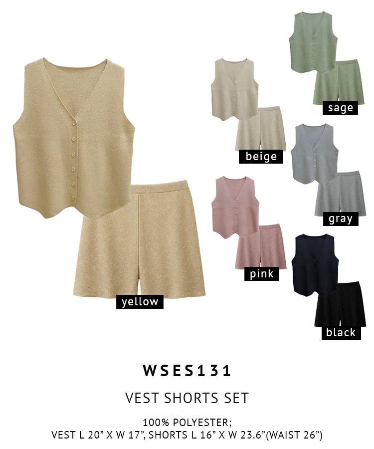 Vest Shorts Set