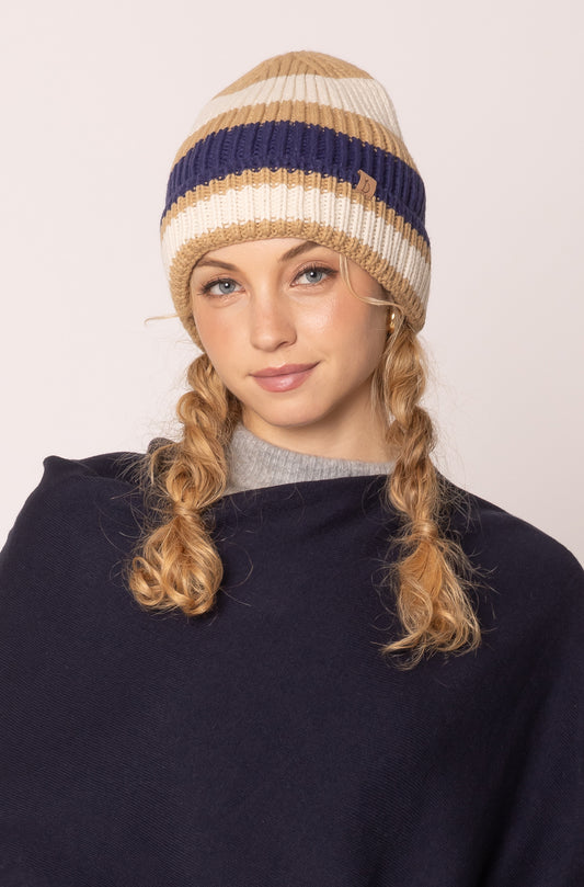 Multi Stripe Cuff Beanie