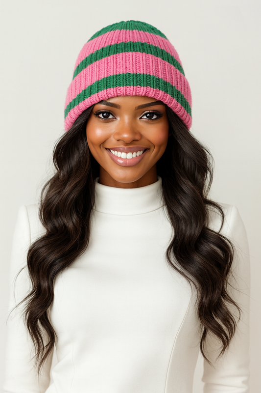 Multi Stripe Cuff Beanie