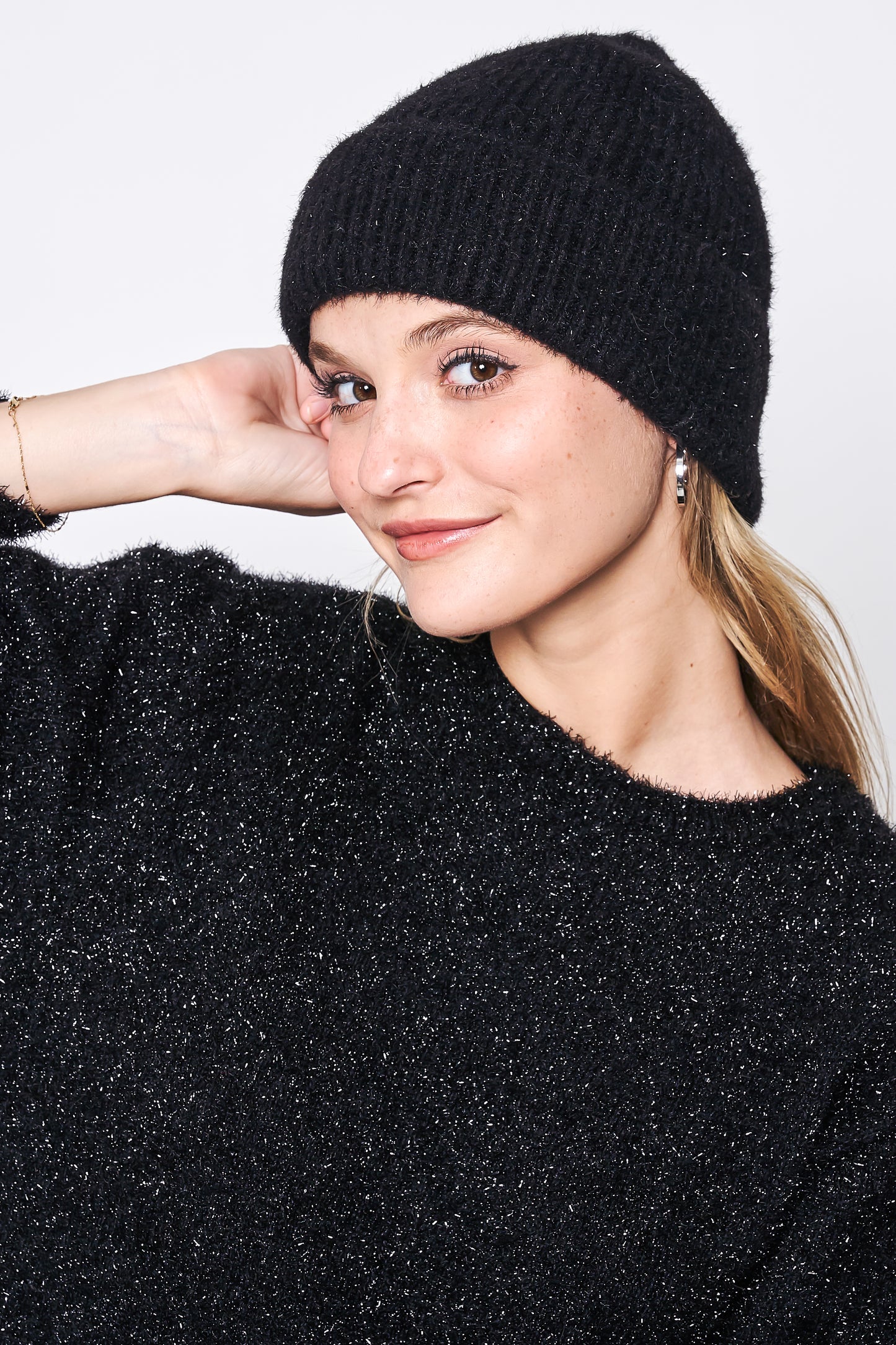 Lurex Fluffy Beanie