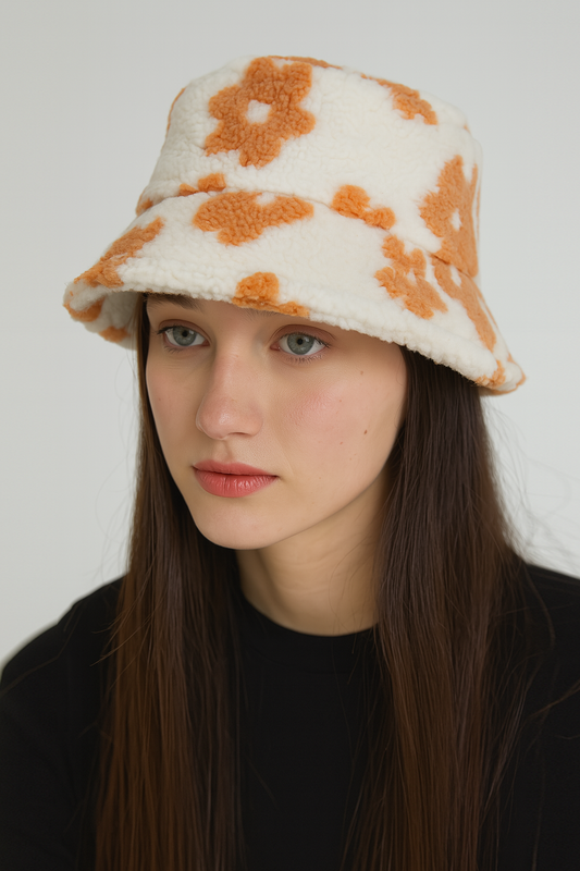 Flower Sherpa Bucket Hat