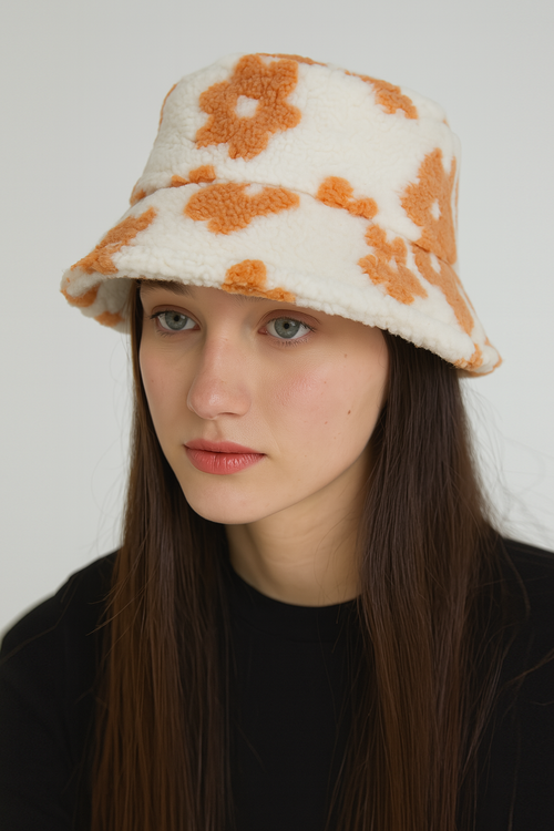 Flower Sherpa Bucket Hat