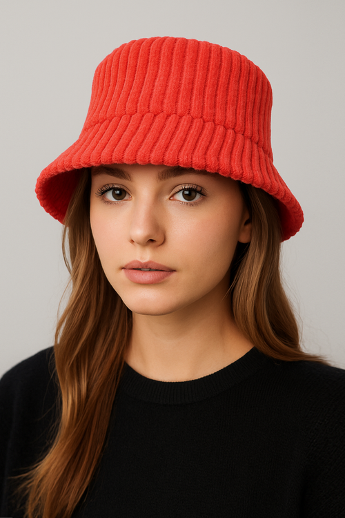 Solid Corduroy Bucket Hat