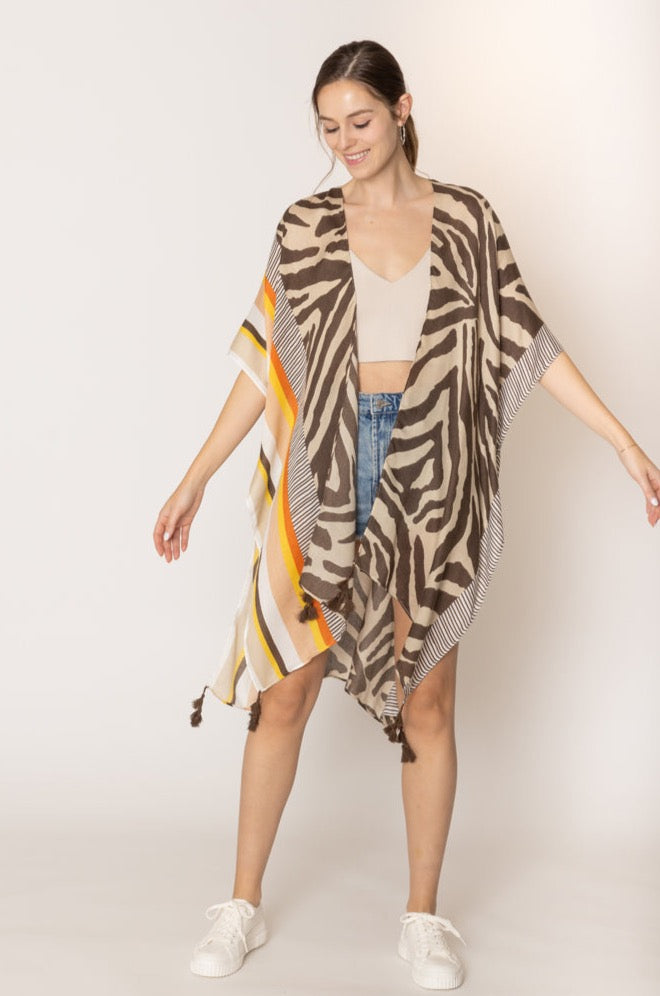 Animal Print Kimono