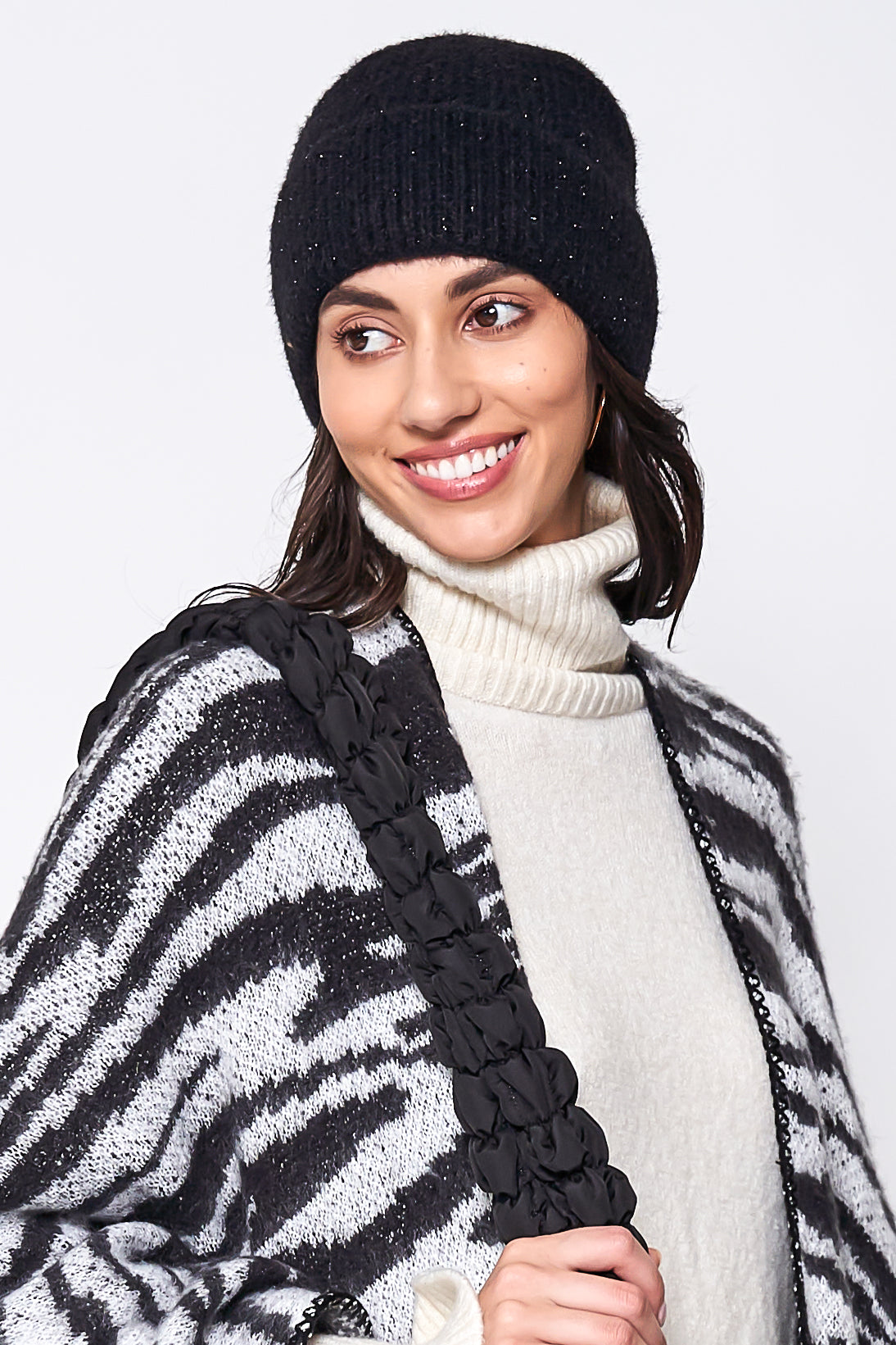 Lurex Fluffy Beanie