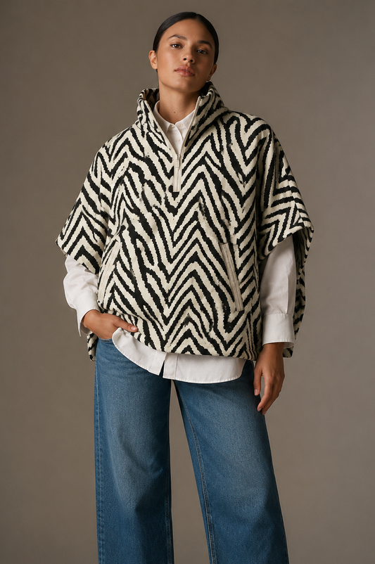 Zebra Print Poncho
