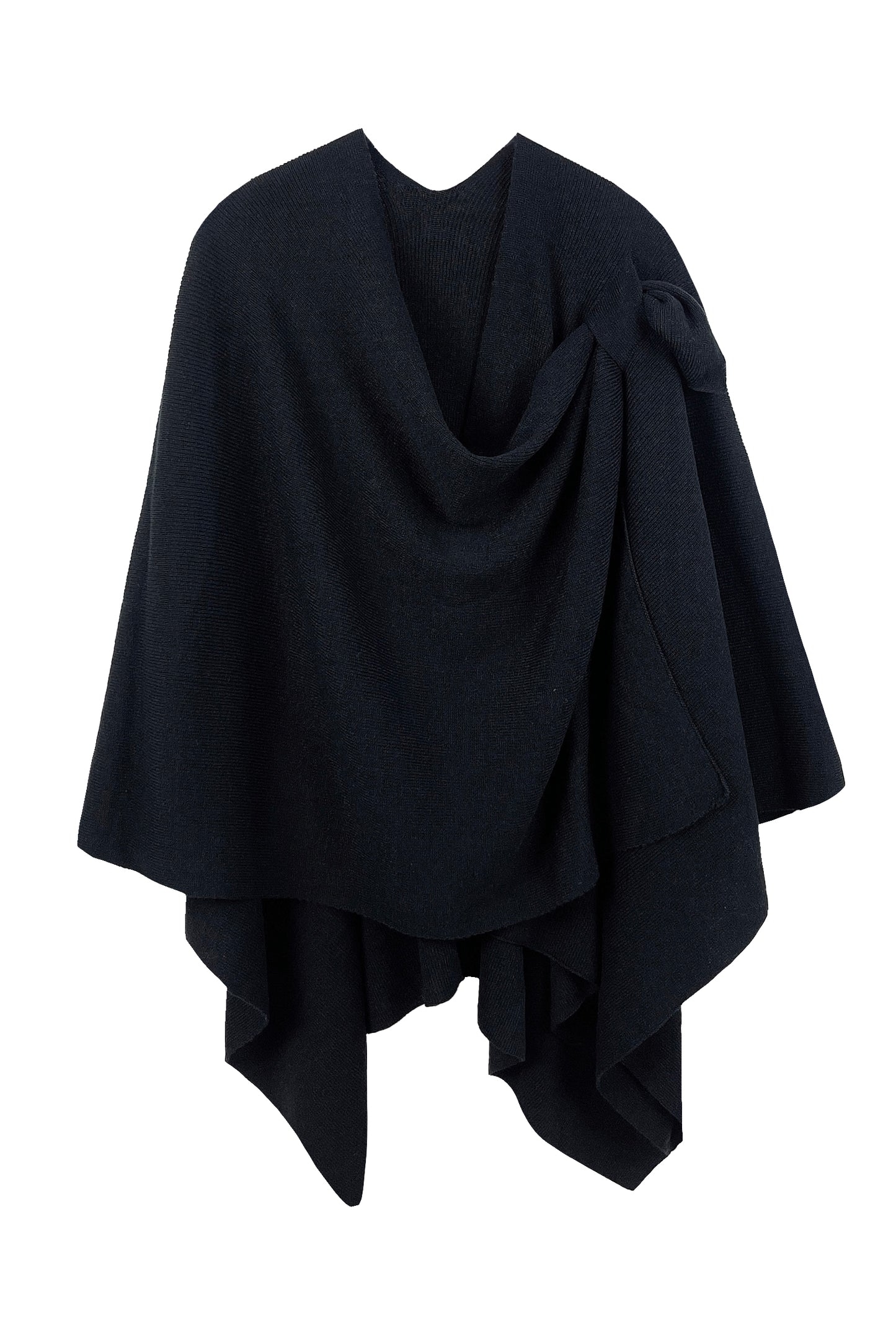 Solid Ruana With Shoulder Strap