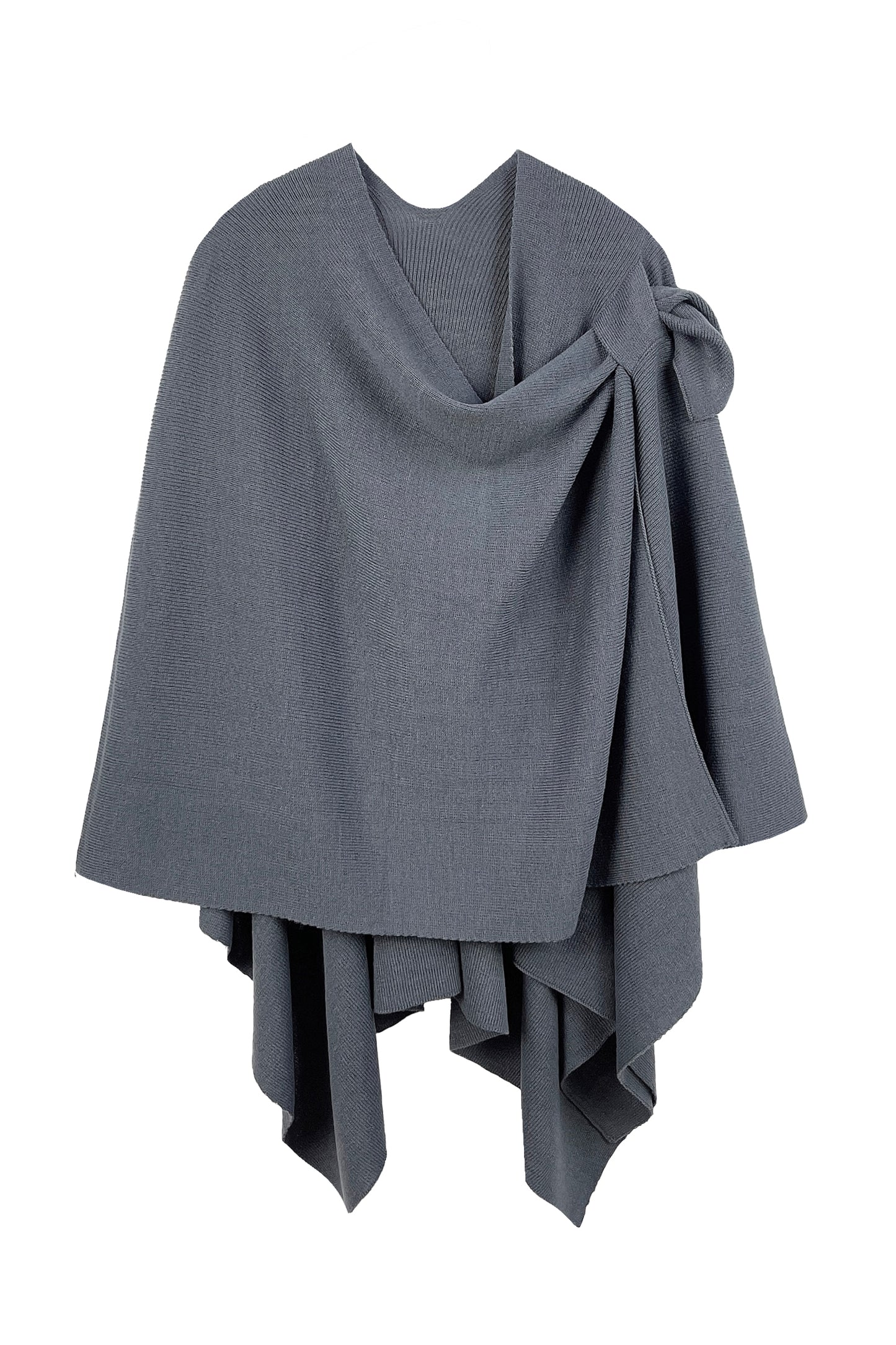 Solid Ruana With Shoulder Strap
